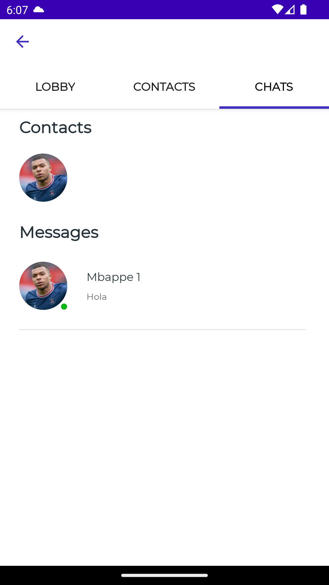 اسکرین شات 5 برنامه Mbappe Fake Video Call