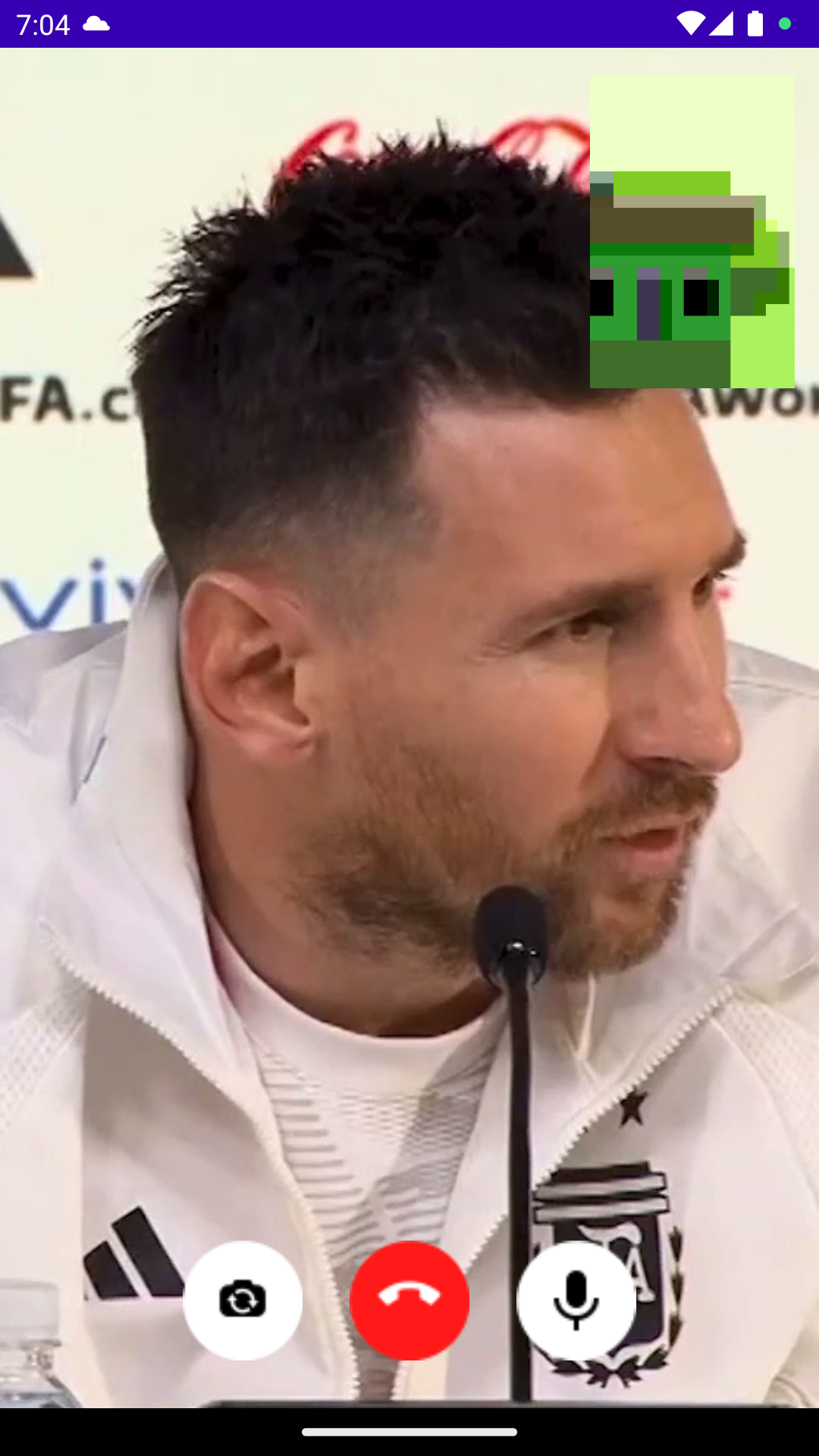 اسکرین شات 2 برنامه Lionel Messi Fake Video Call