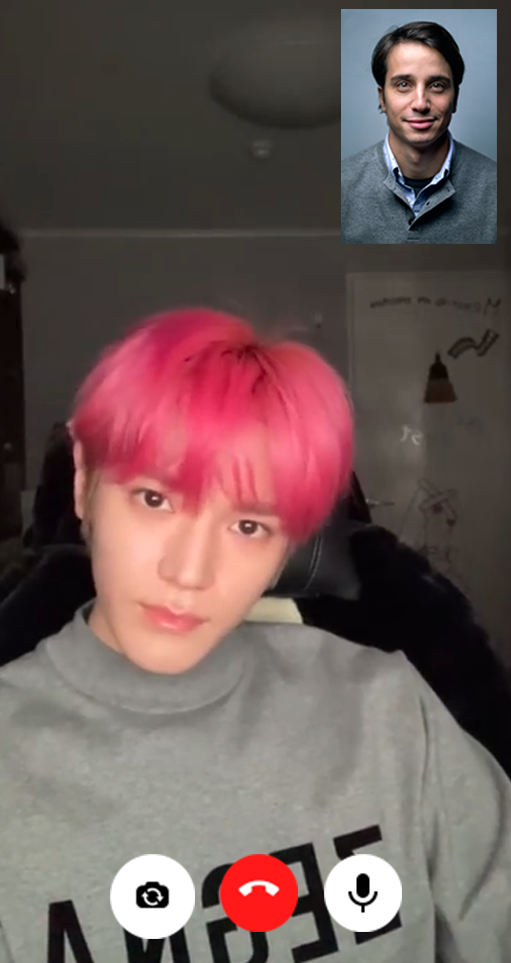 اسکرین شات 3 برنامه NCT Fake Chat & Video Call