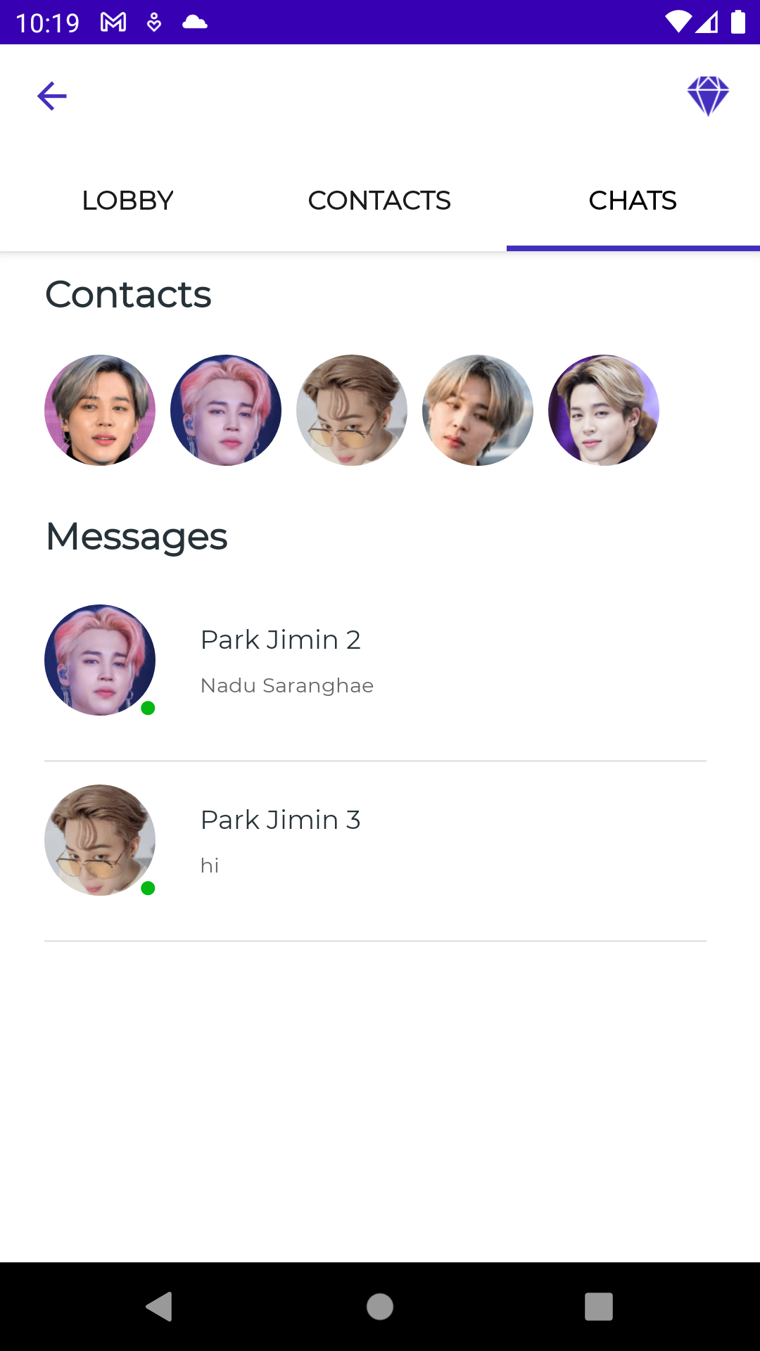 اسکرین شات 6 برنامه Park Jimin Fake Video Call