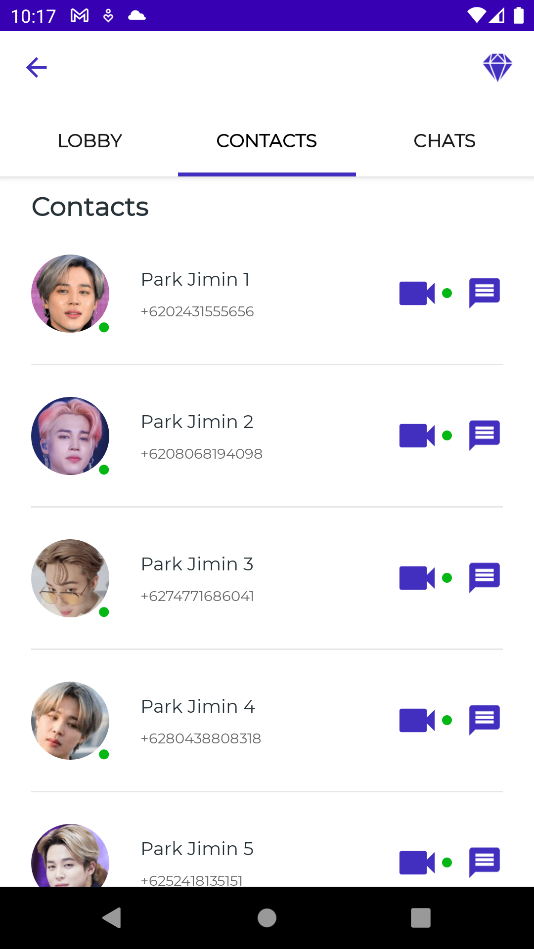اسکرین شات 7 برنامه Park Jimin Fake Video Call