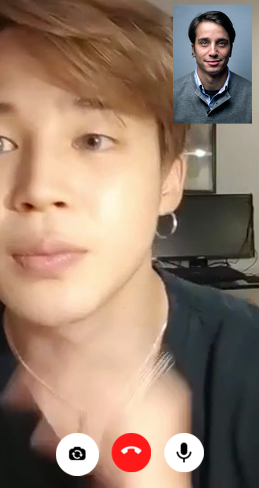 اسکرین شات 2 برنامه Park Jimin Fake Video Call