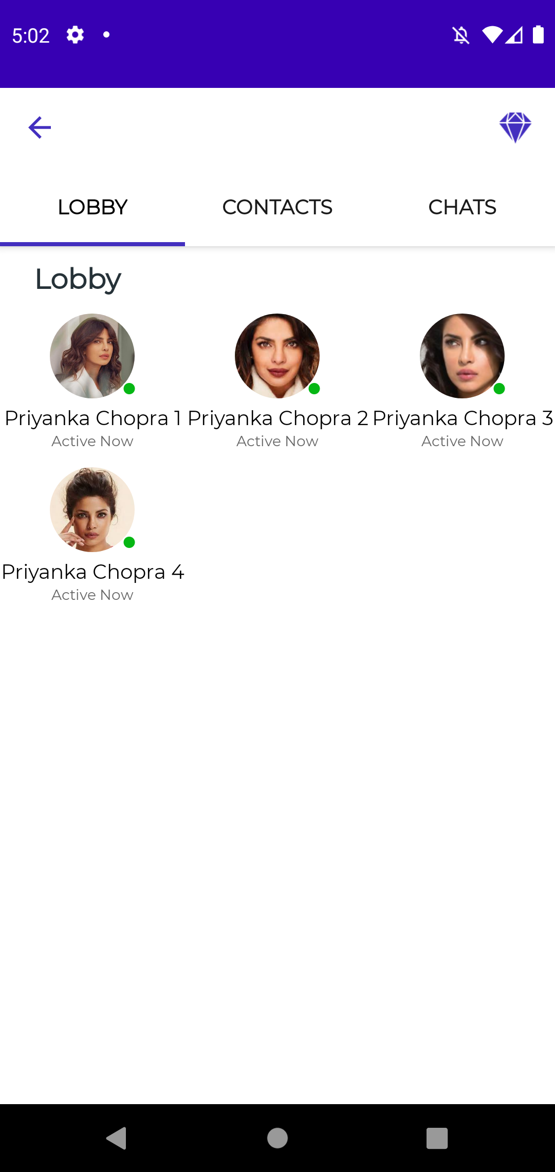 اسکرین شات 6 برنامه Priyanka Chopra Video Call