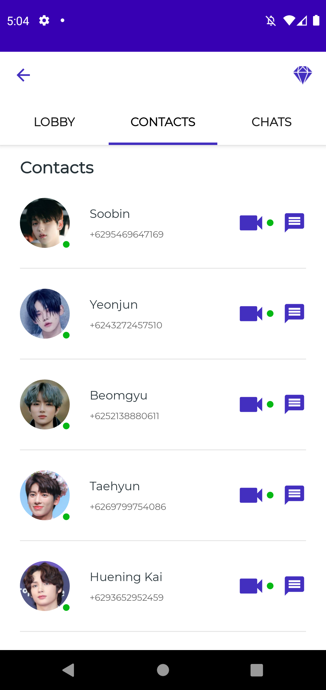 اسکرین شات 5 برنامه TXT - Fake Chat & Video Call