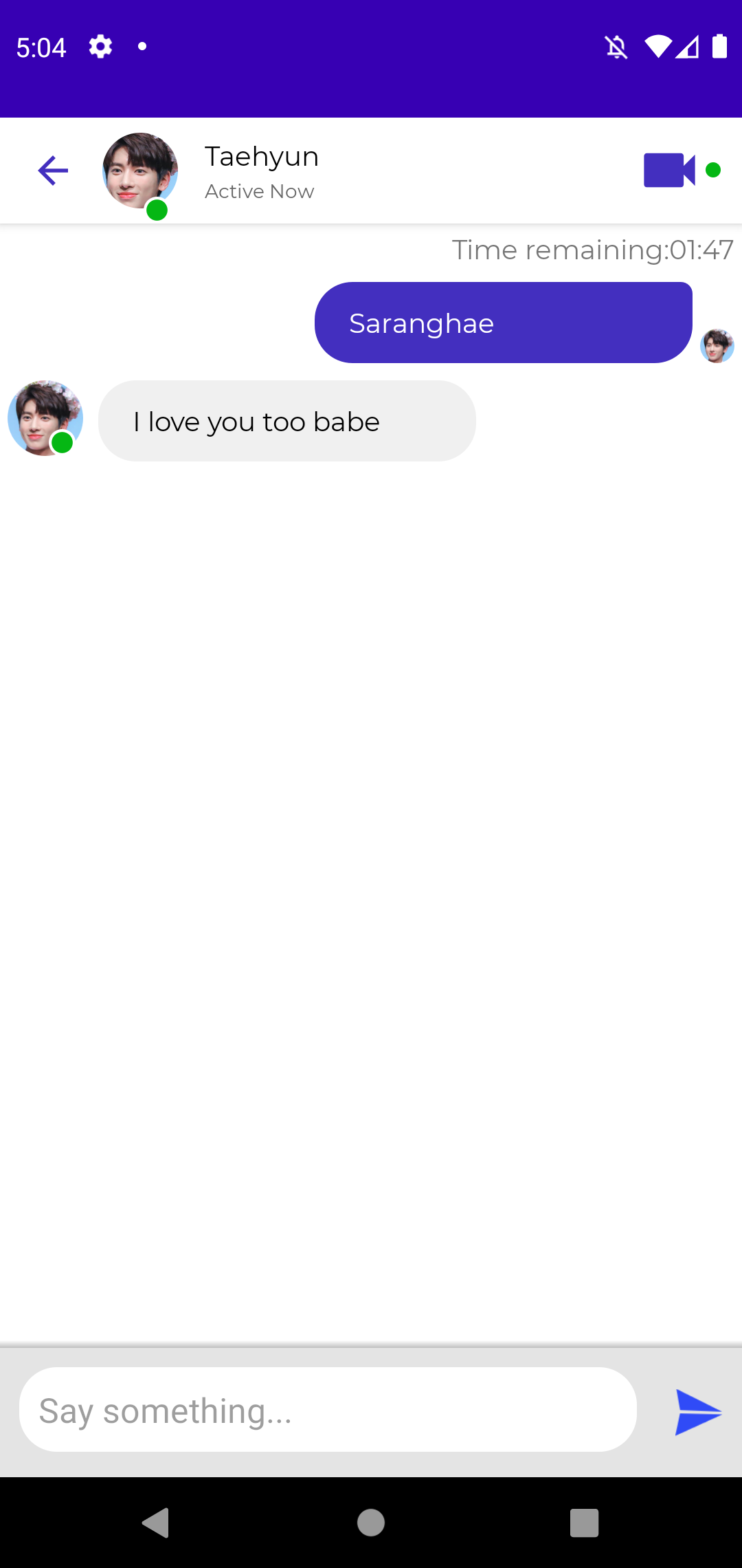 اسکرین شات 3 برنامه TXT - Fake Chat & Video Call