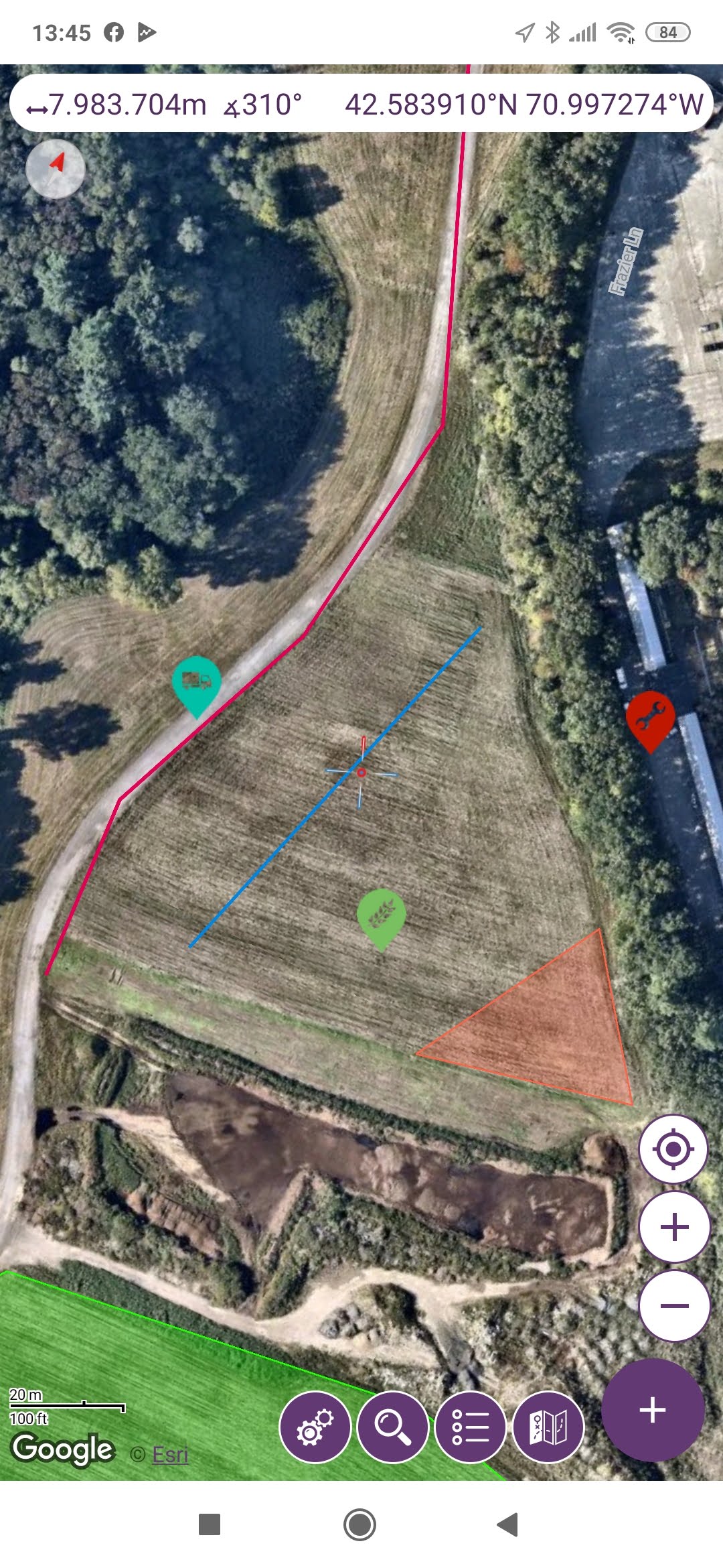 اسکرین شات 4 برنامه Area & Distance Measure