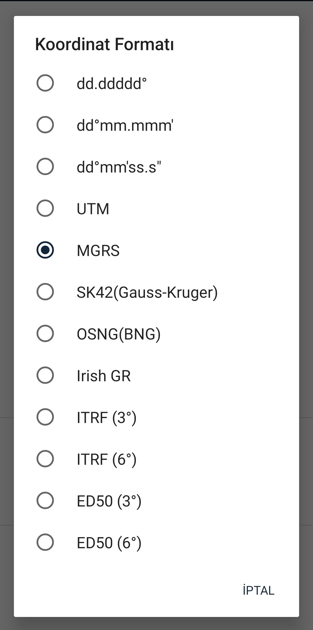 اسکرین شات 6 برنامه Mgrs & Utm Map