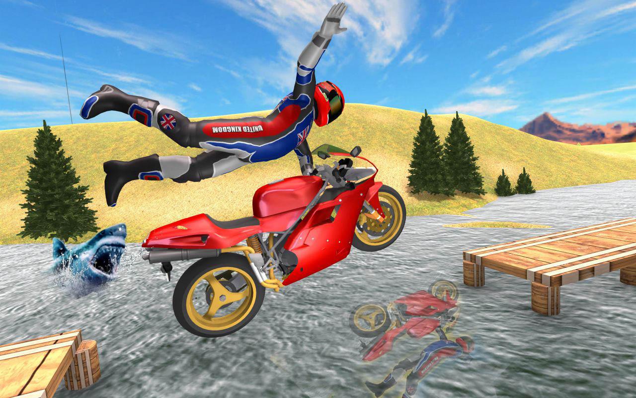 اسکرین شات 4 برنامه Bike Stunt Race 3d: Bike Games