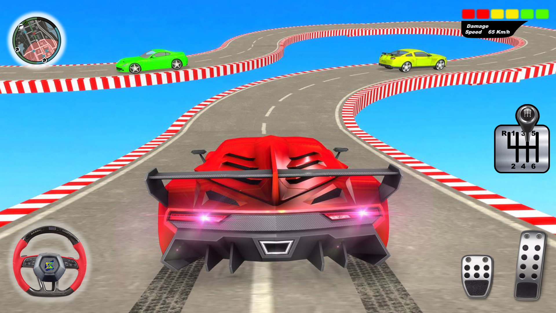 اسکرین شات 4 بازی Car Stunt Ramp Race: Car Games