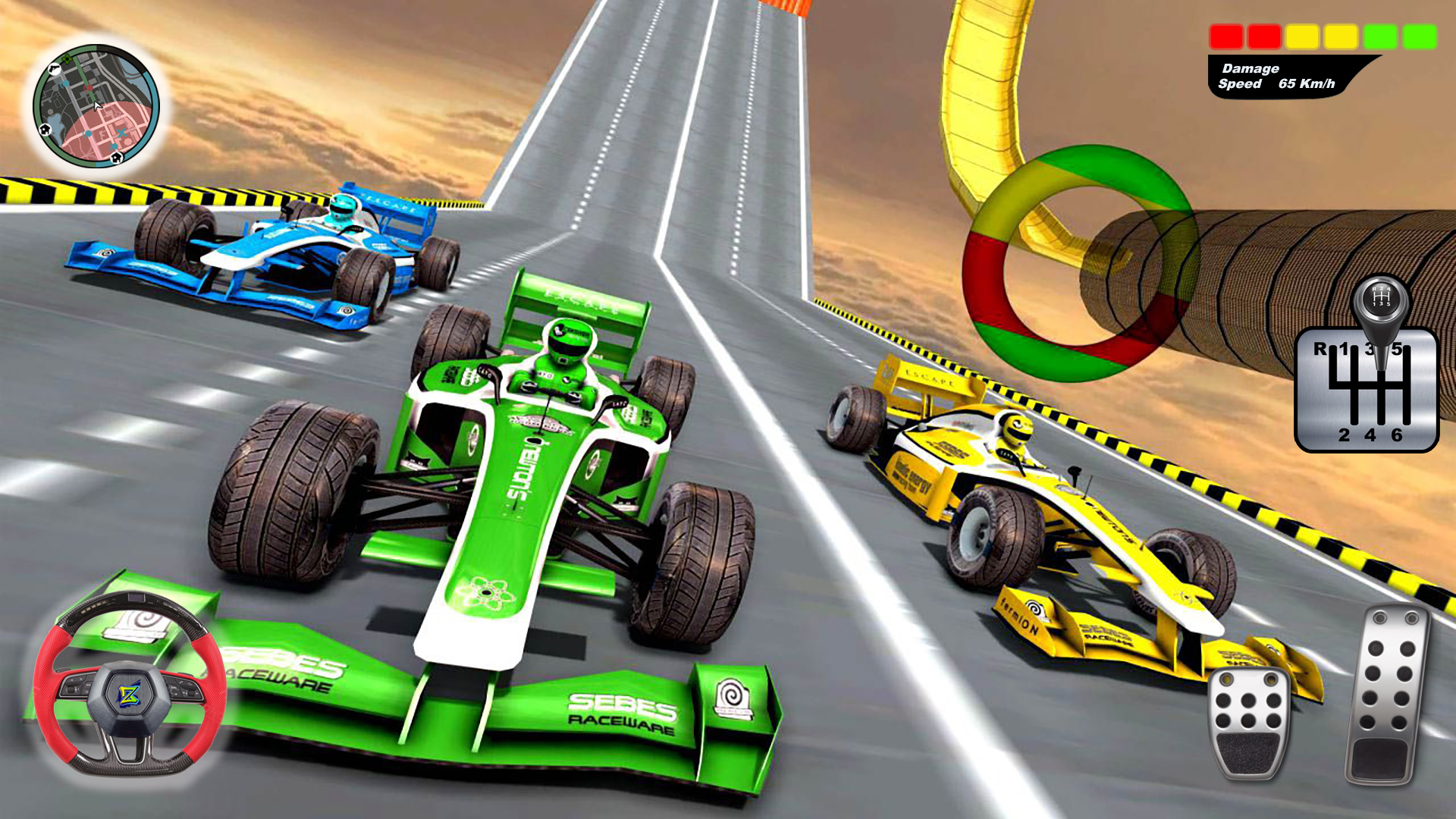 اسکرین شات 2 بازی Car Stunt Ramp Race: Car Games