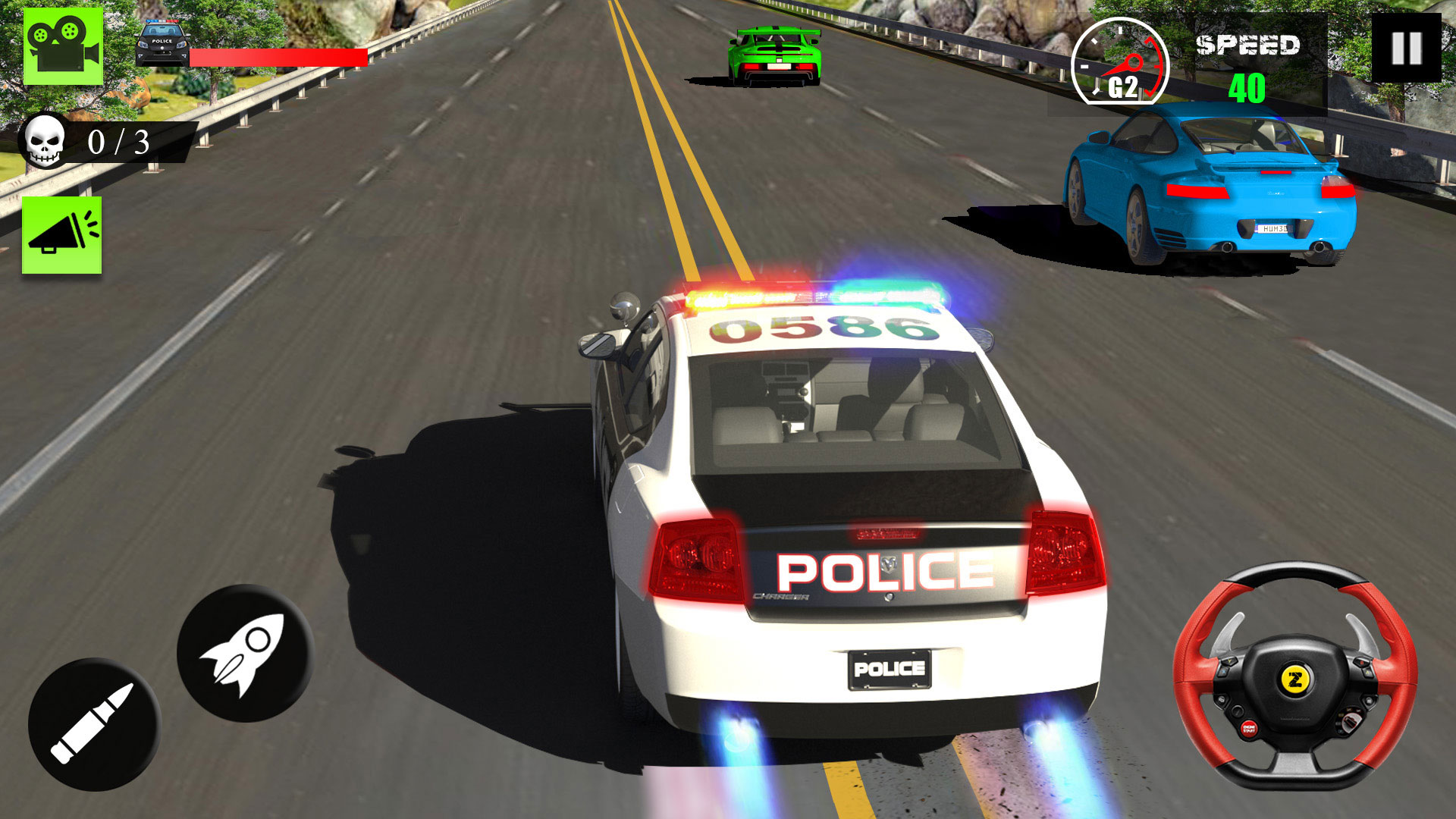 اسکرین شات 4 برنامه Police Chase Car Games