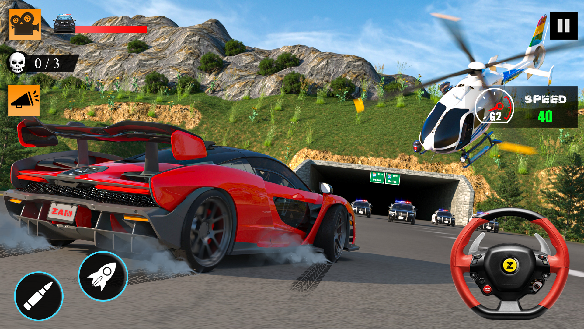 اسکرین شات 1 برنامه Police Chase Car Games