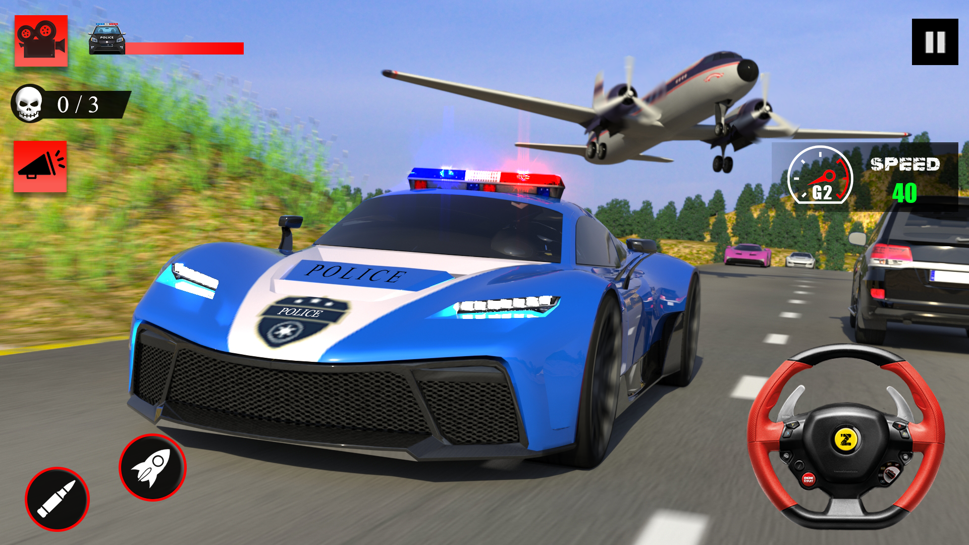 اسکرین شات 5 برنامه Police Chase Car Games