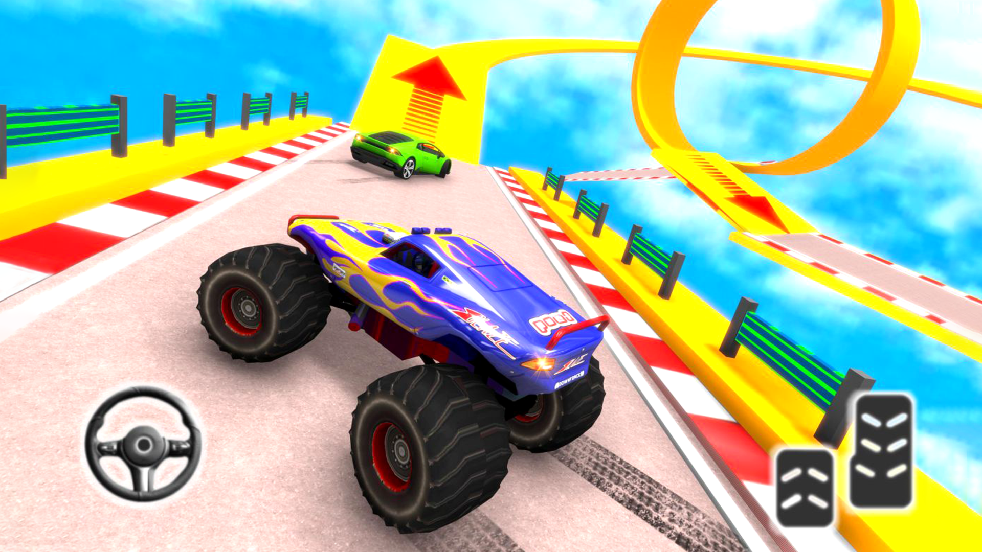 اسکرین شات 3 برنامه Car Racing Stunt 3d: Car Games