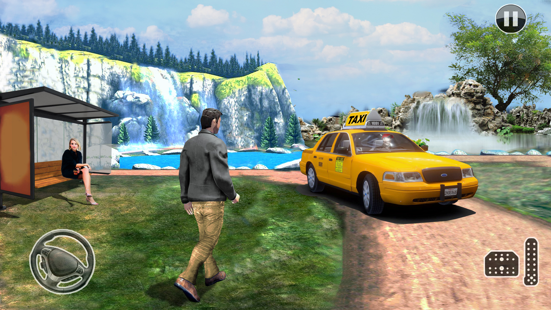 اسکرین شات 2 بازی Taxi Car Games Simulator