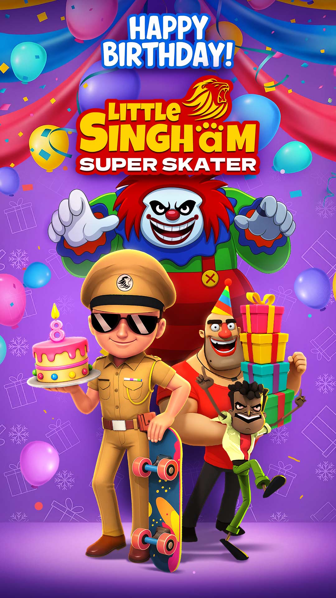 اسکرین شات 1 بازی Little Singham Super Skater
