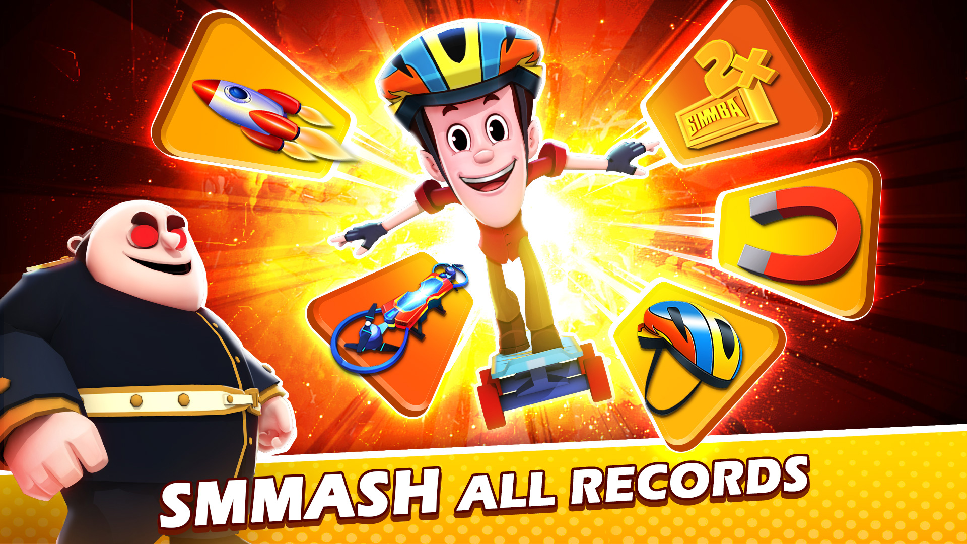 اسکرین شات 6 بازی Smaashhing Simmba - Skate Rush