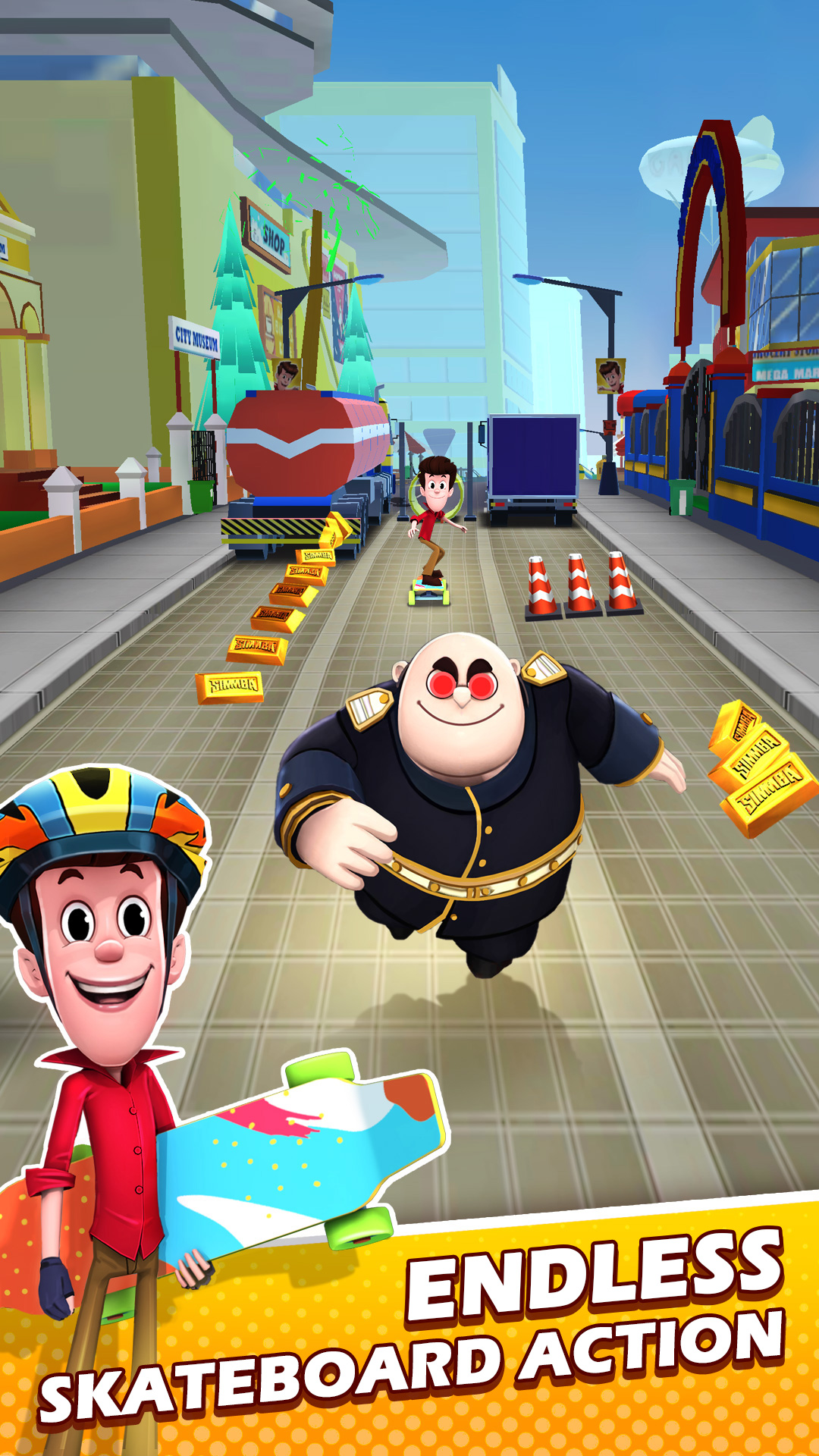 اسکرین شات 2 بازی Smaashhing Simmba - Skate Rush
