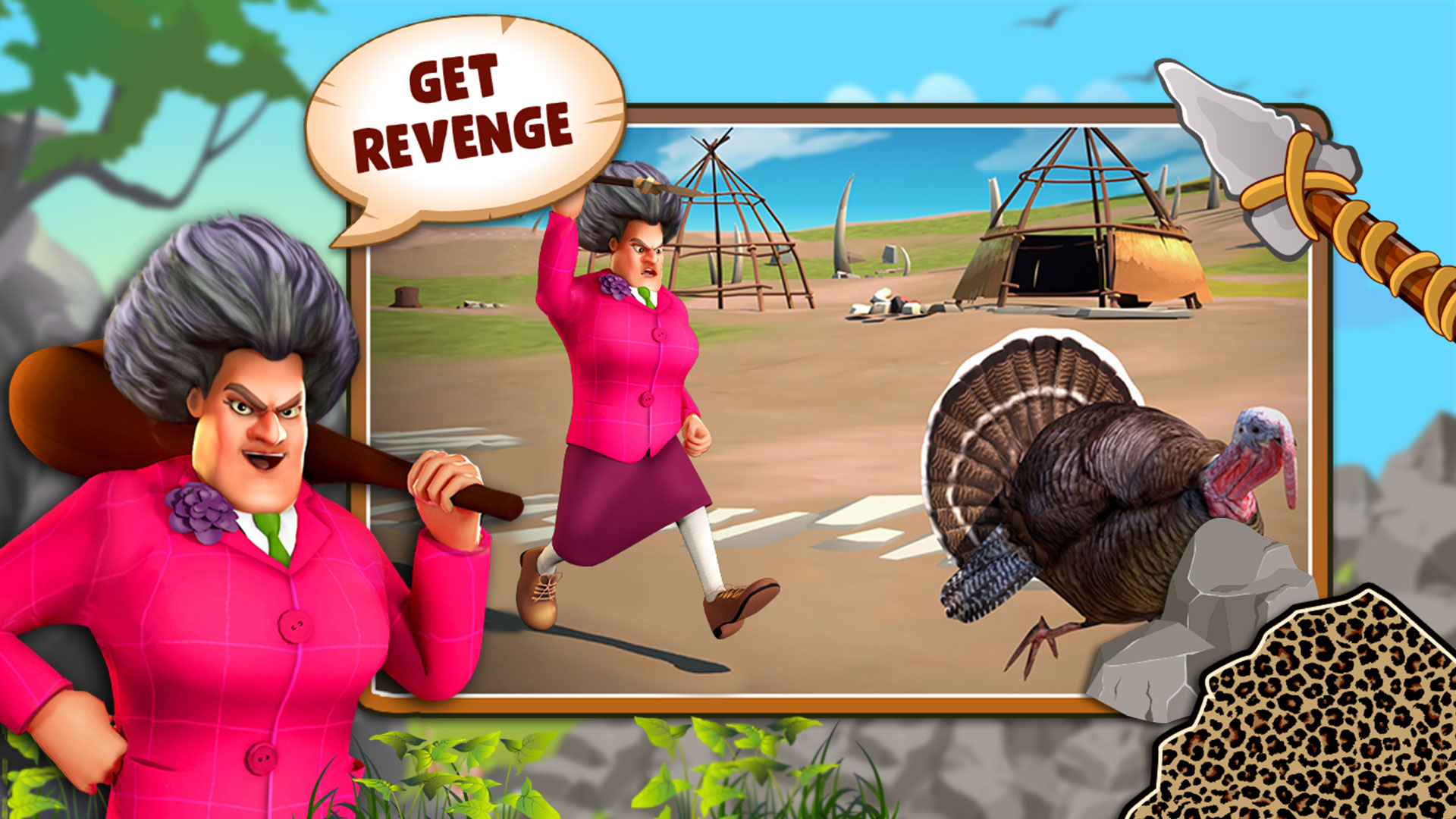 اسکرین شات 4 بازی Scary Teacher Stone Age