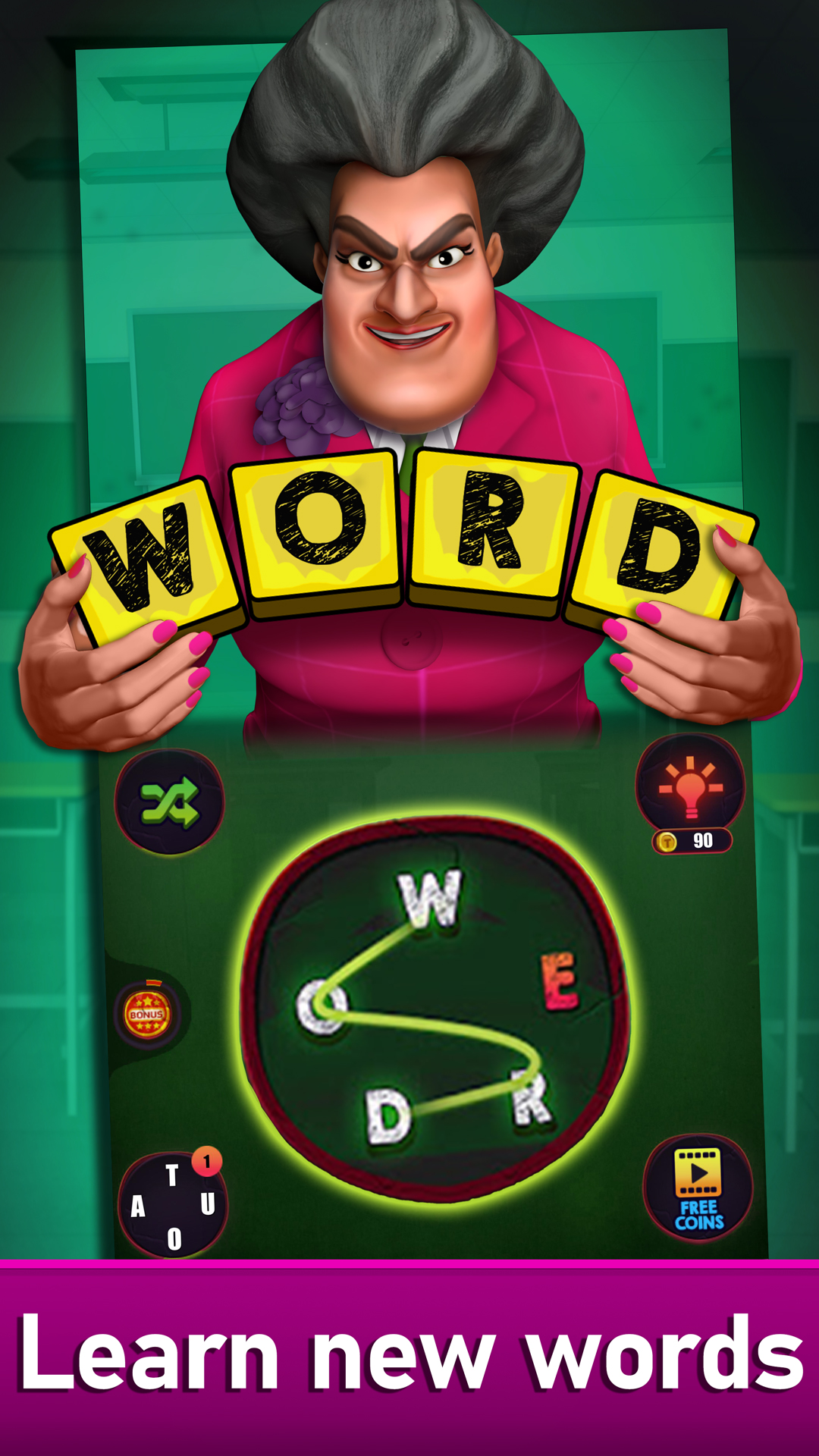 اسکرین شات 3 بازی Scary Teacher : Word Games