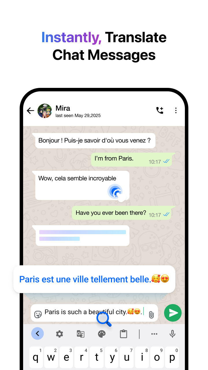 اسکرین شات 1 برنامه Hi Translate - Chat translator