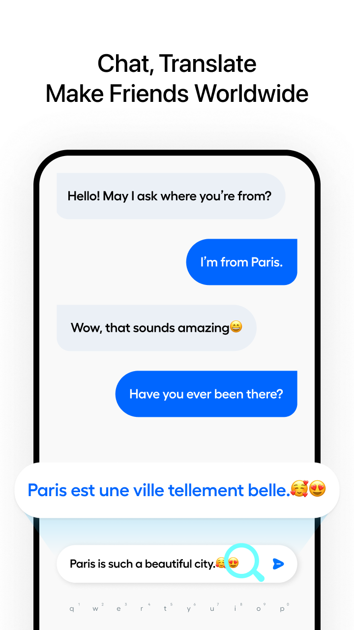 اسکرین شات 1 برنامه Hi Translate - Chat translator