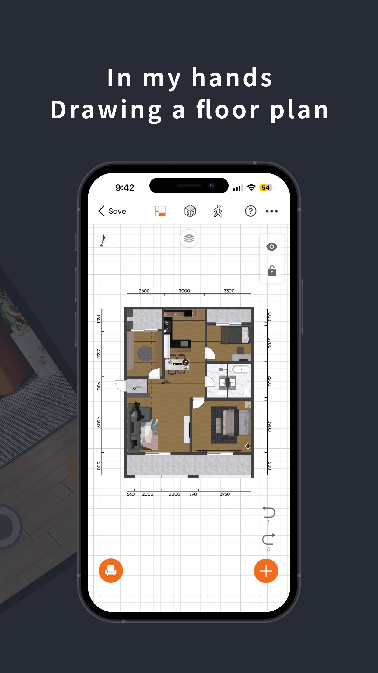 اسکرین شات 3 برنامه JoyPlan-Quick House Design 3D