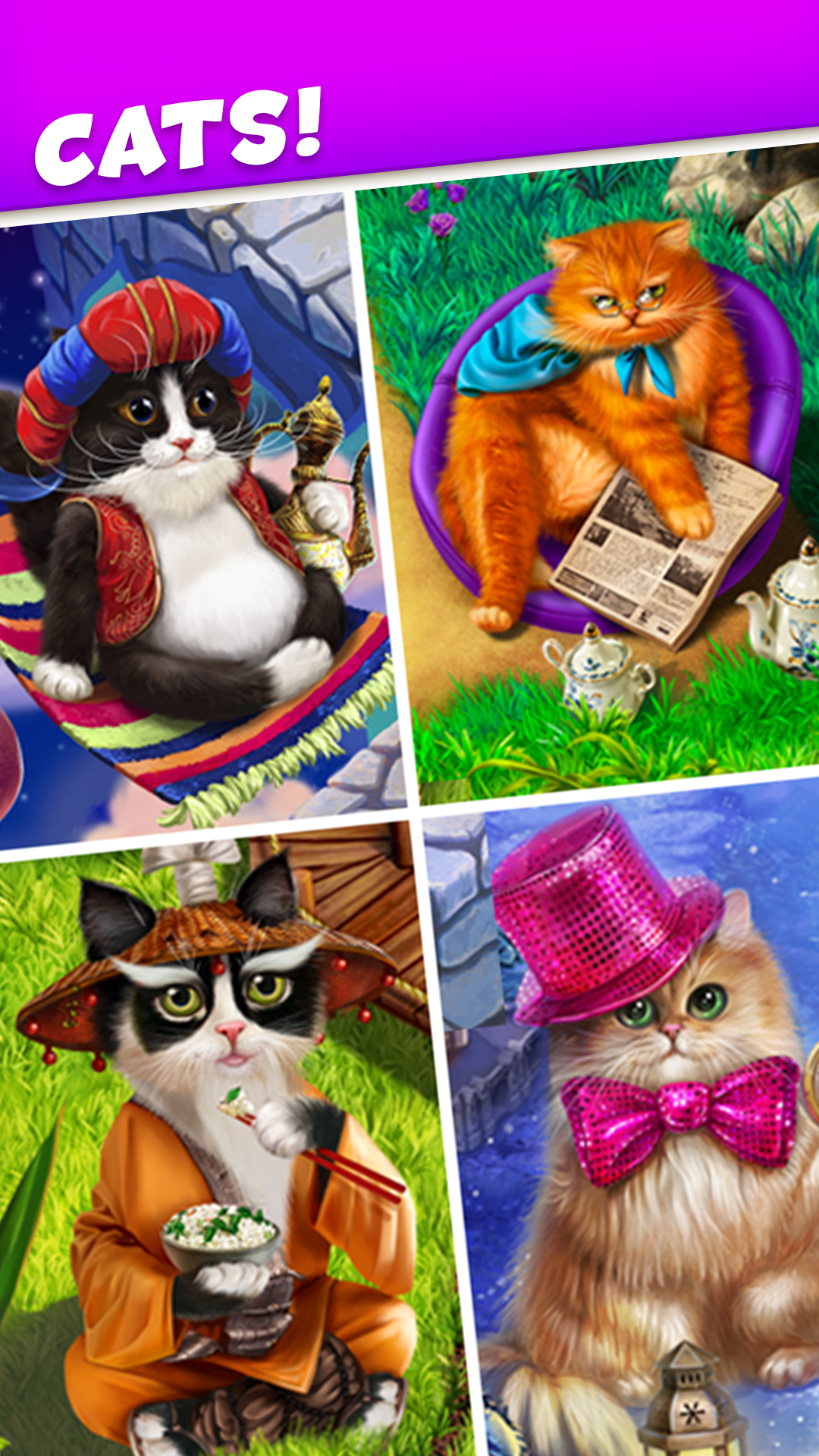 اسکرین شات 7 بازی Royal Cats: Match 3 puzzles