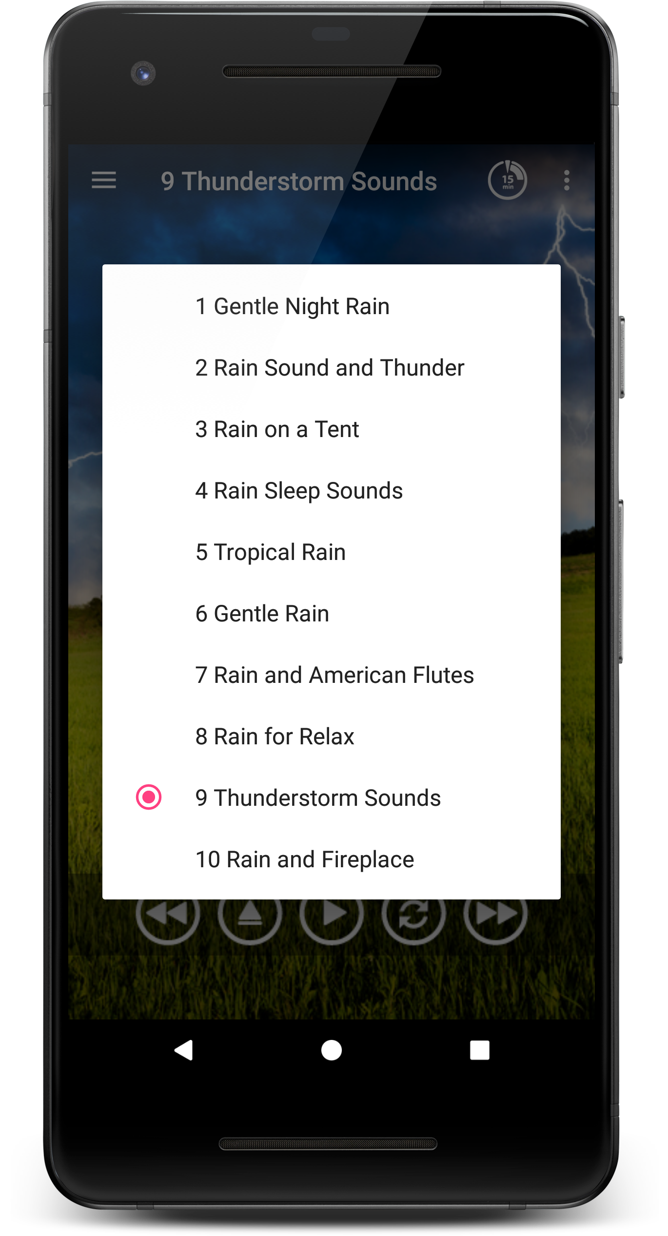 اسکرین شات 7 برنامه Rain Sounds - Sleep & Relax
