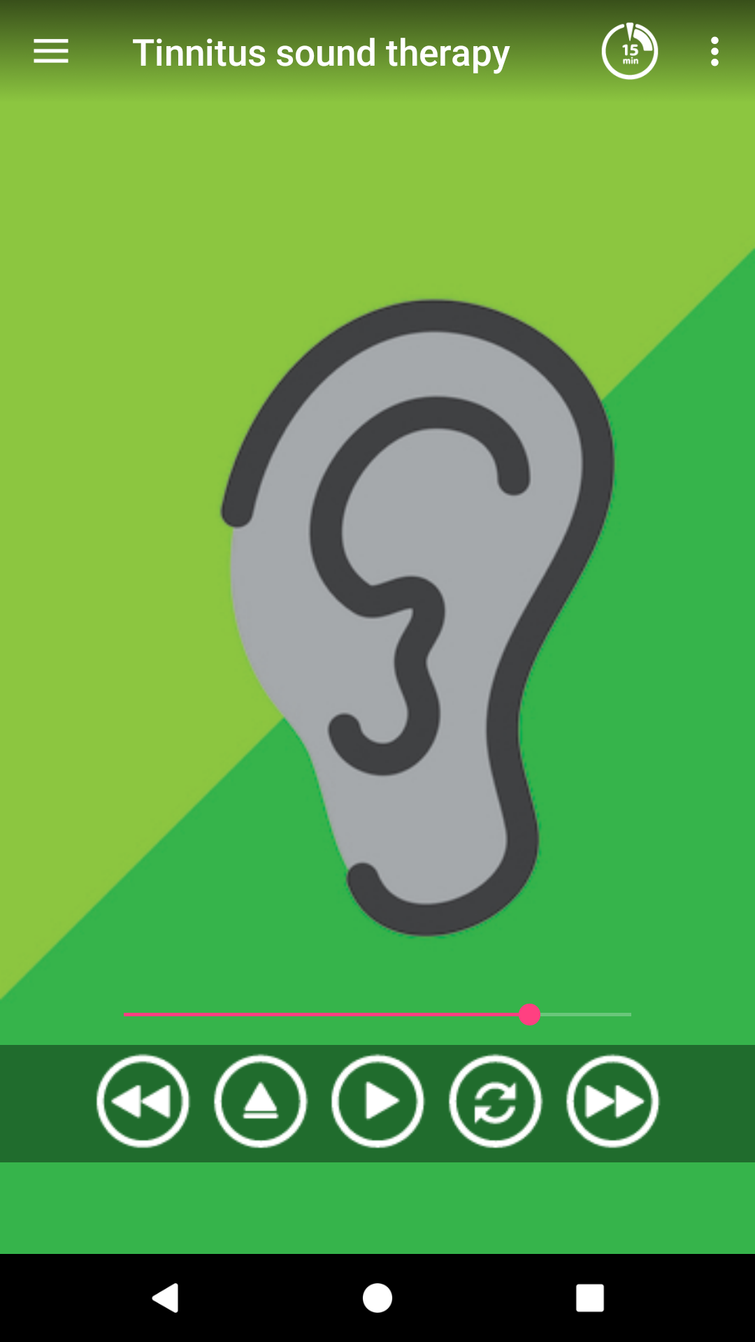اسکرین شات 1 برنامه Tinnitus relief. Sound therapy