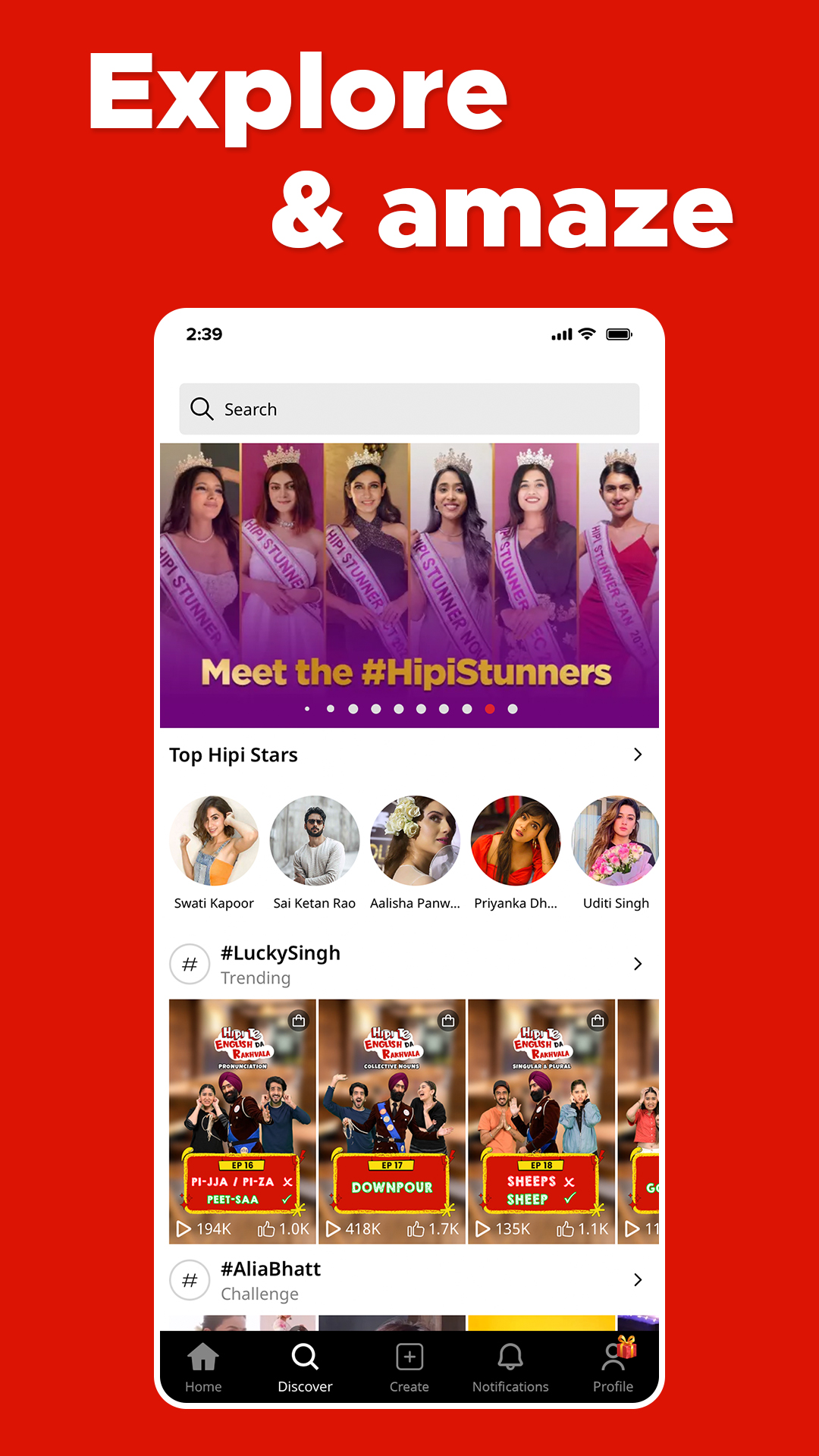 اسکرین شات 5 برنامه Hipi - Short Videos | Rewards