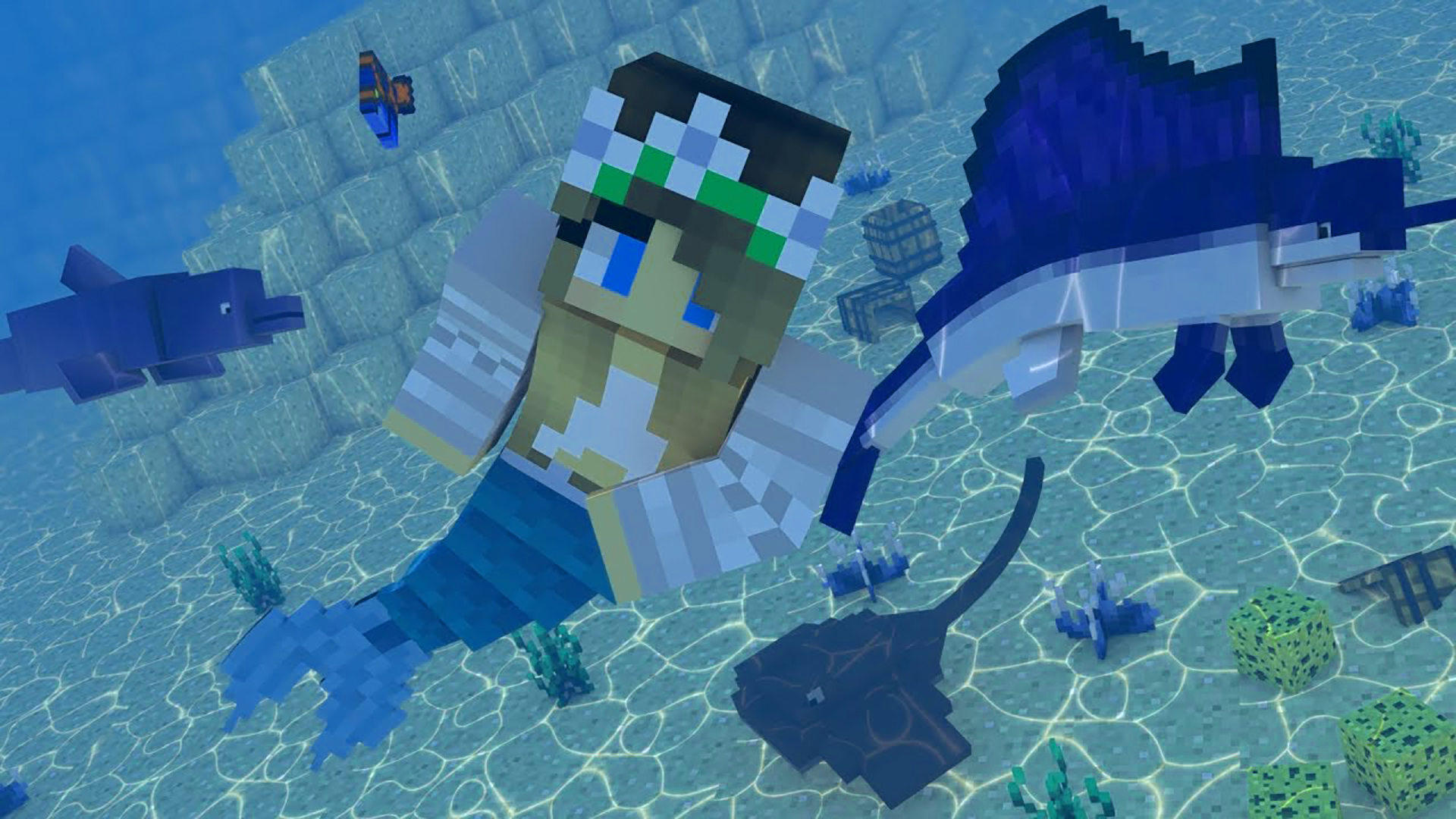 اسکرین شات 4 برنامه Mermaid mod for Minecraft