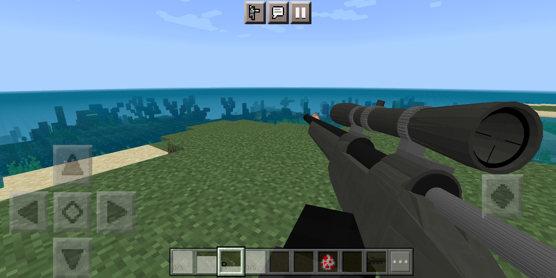 اسکرین شات 1 برنامه Guns and weapons mod