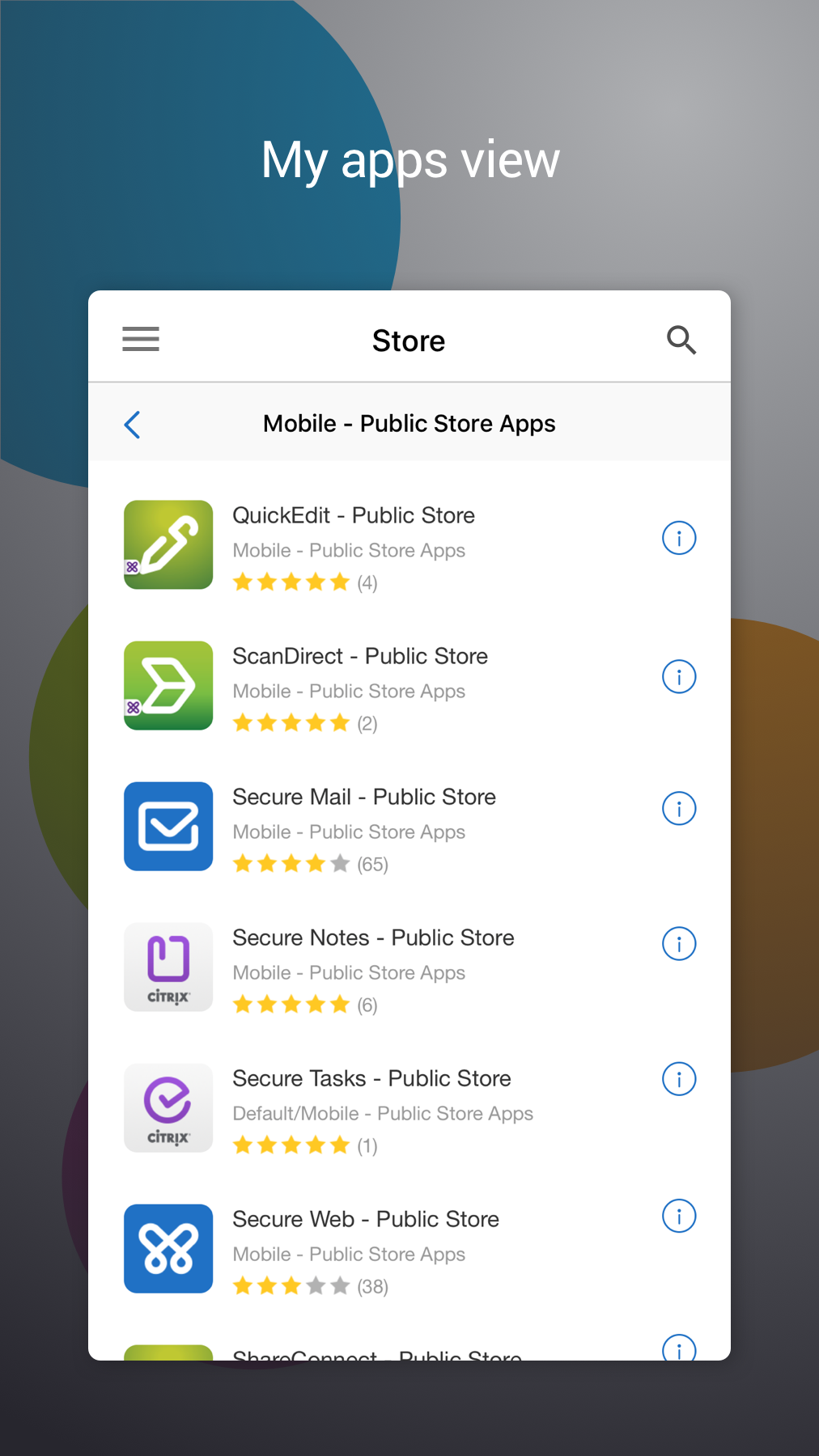 اسکرین شات 4 برنامه Citrix Secure Hub