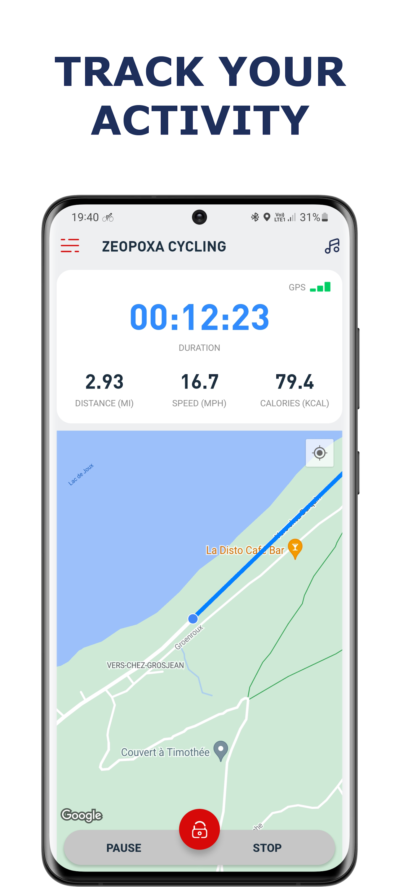 اسکرین شات 1 برنامه Cycling app — Bike Tracker