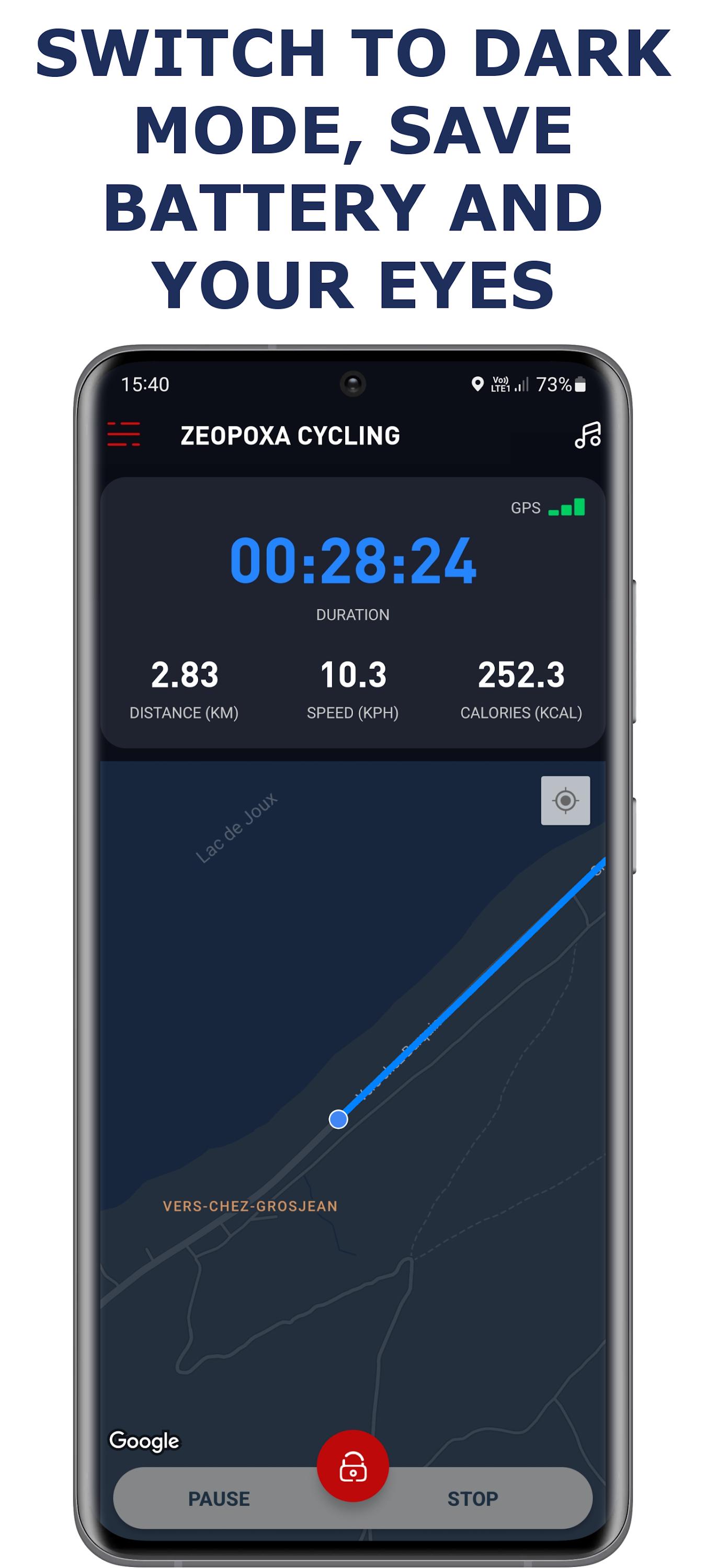 اسکرین شات 2 برنامه Cycling app — Bike Tracker