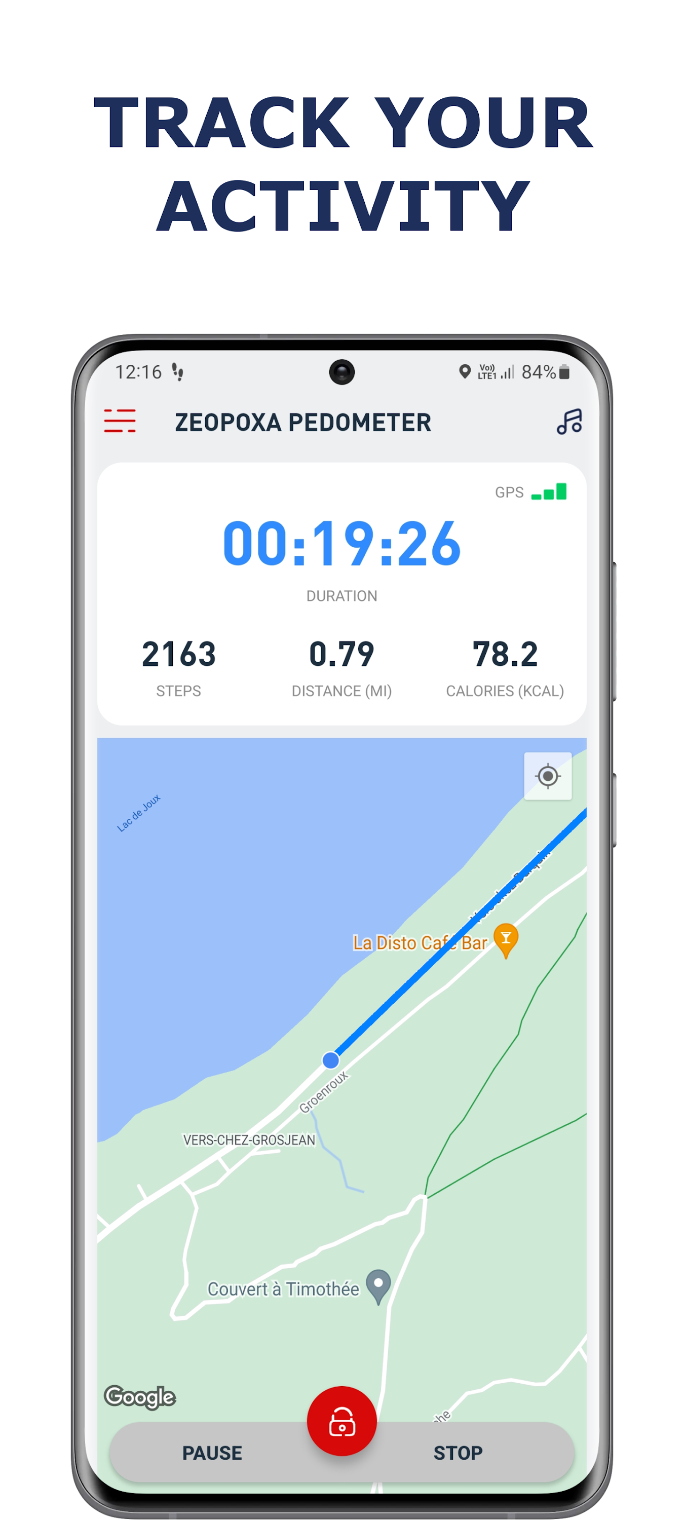 اسکرین شات 1 برنامه Pedometer app — Step Counter