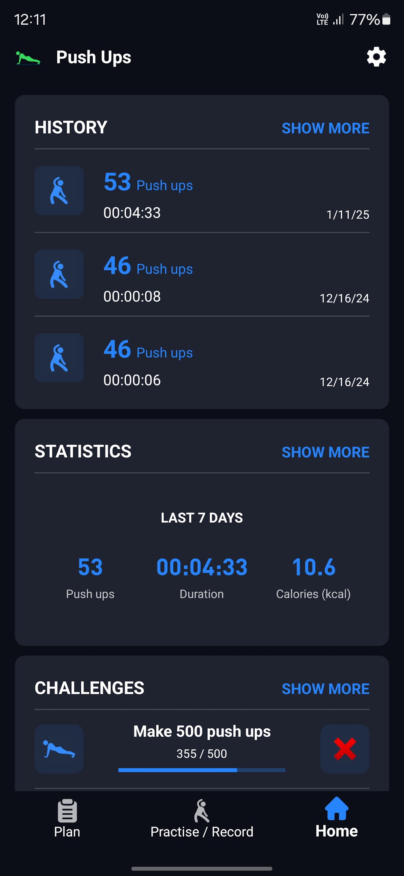 اسکرین شات 5 برنامه Zeopoxa Push Ups Workout