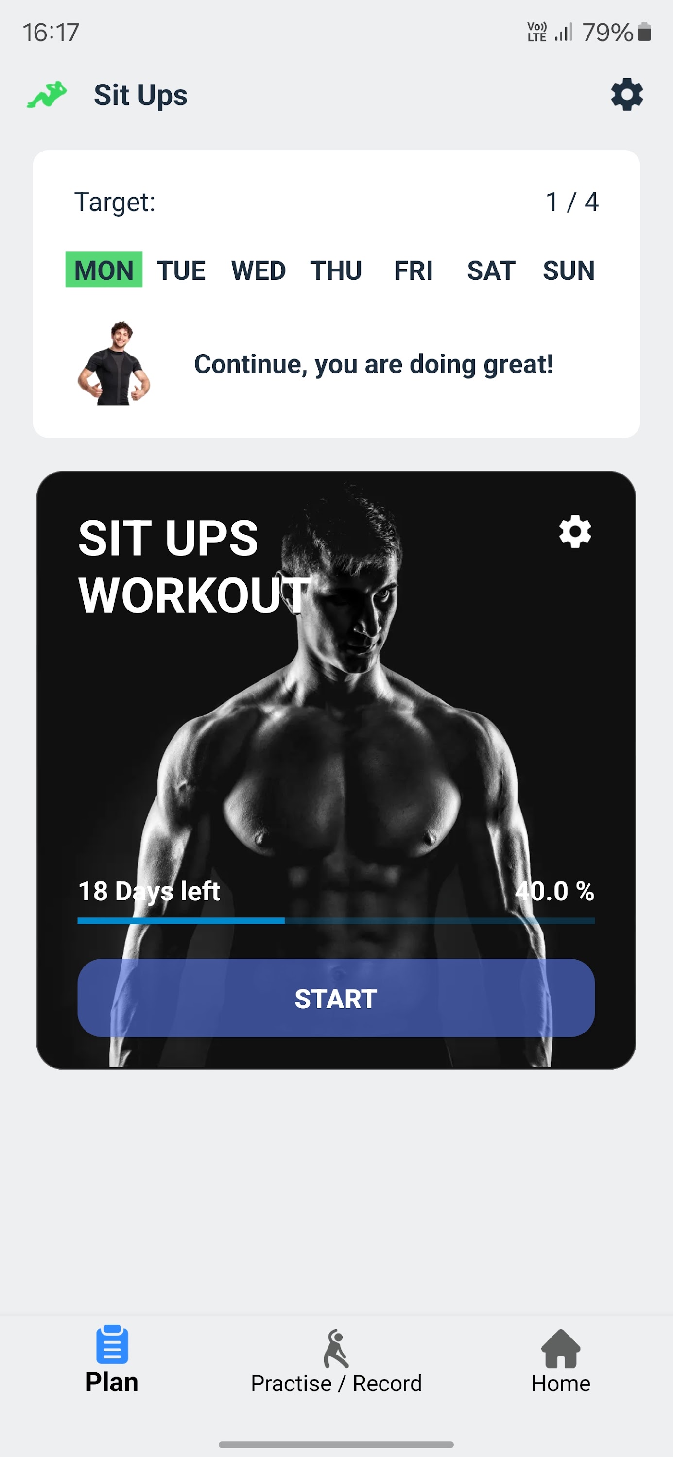 اسکرین شات 1 برنامه Zeopoxa Sit Ups - Abs Workout