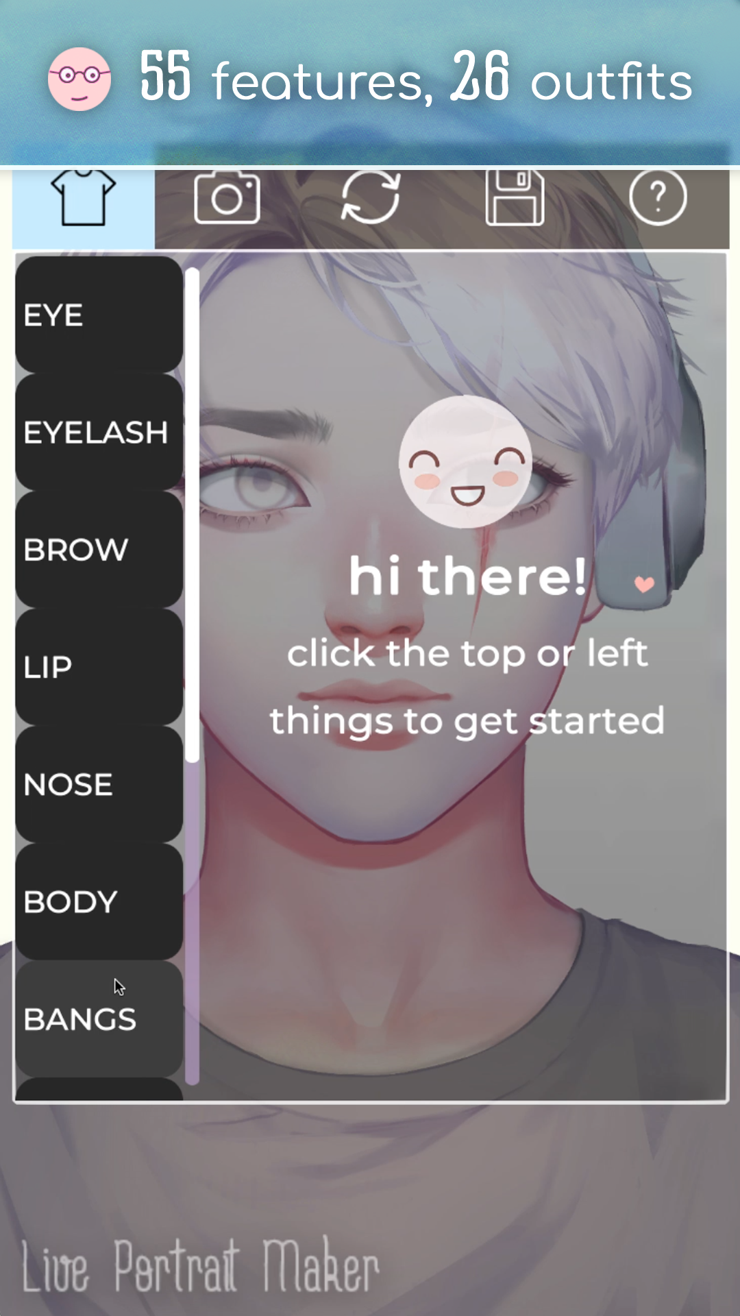اسکرین شات 2 بازی Live Portrait Maker: Guys