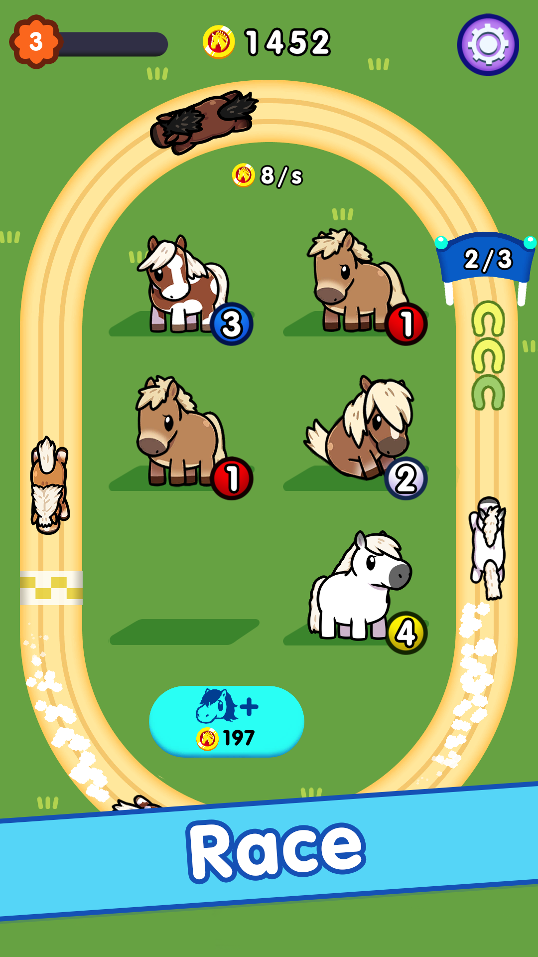 اسکرین شات 2 بازی Idle Horse Racing