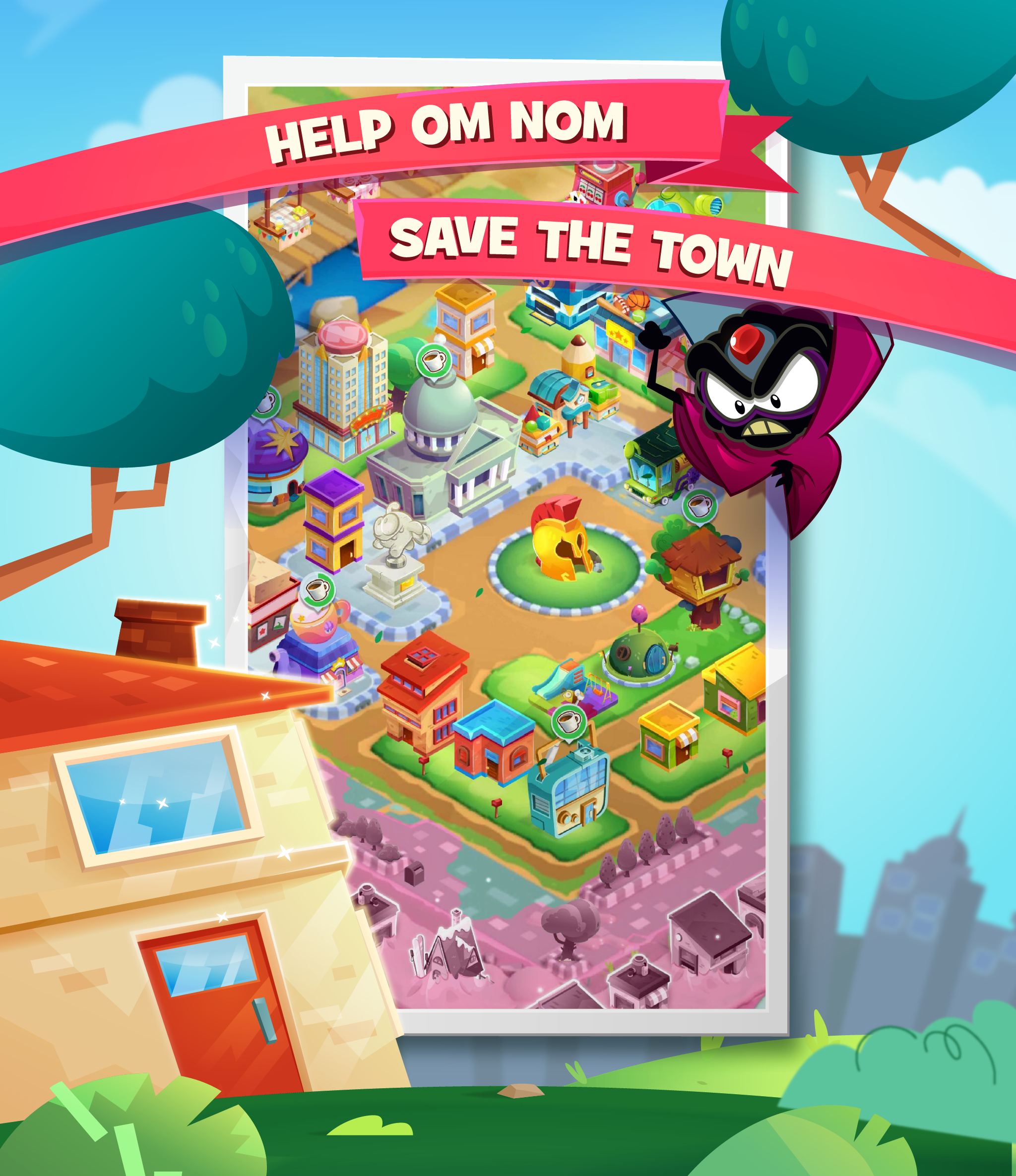 اسکرین شات 3 بازی Om Nom Idle Candy
