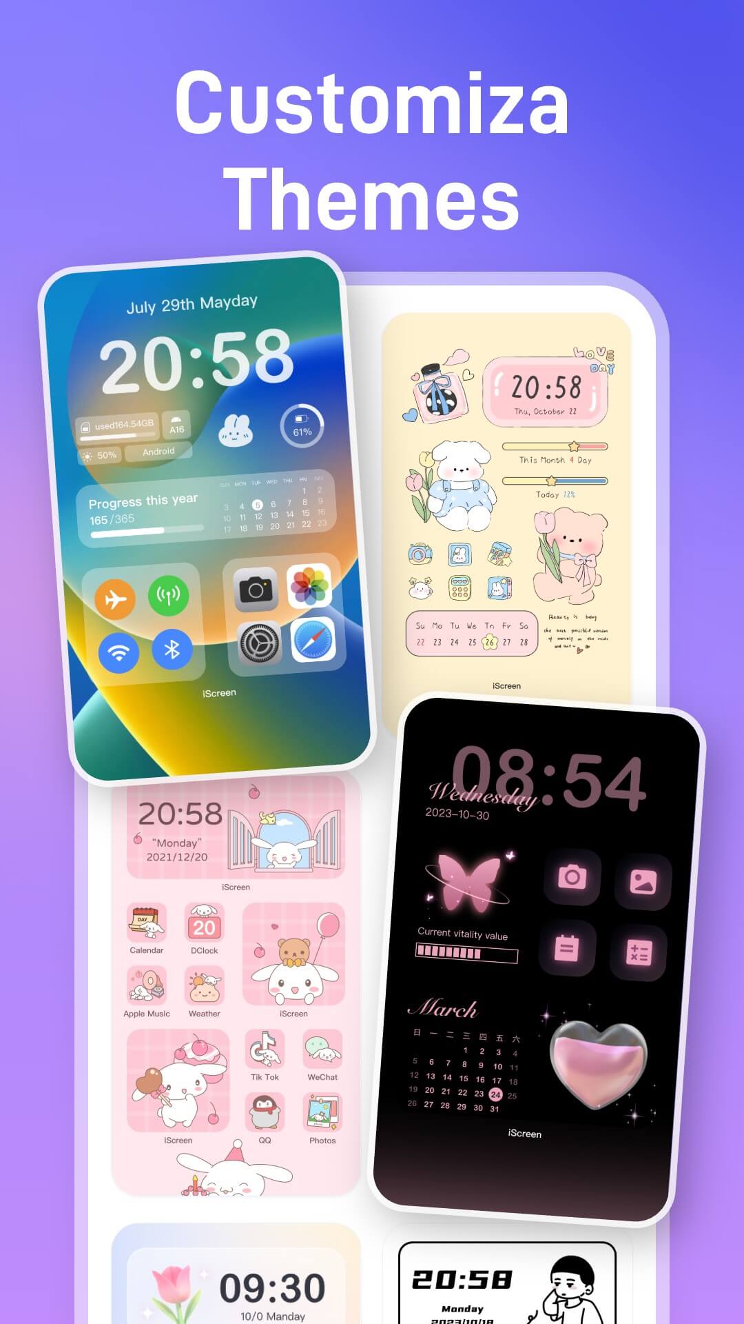اسکرین شات 4 برنامه iScreen - Widgets & Themes