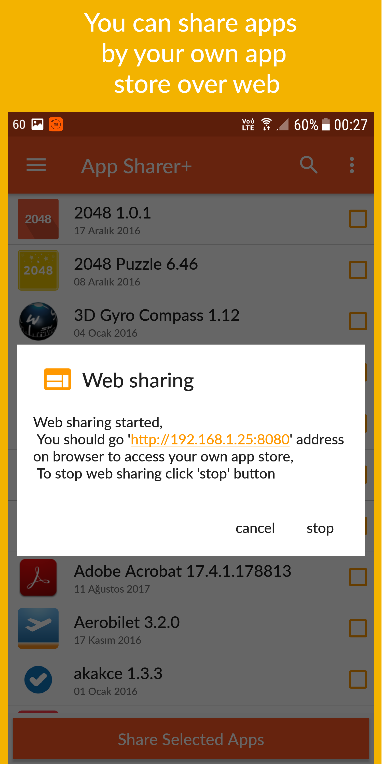 اسکرین شات 6 برنامه App Sharer+