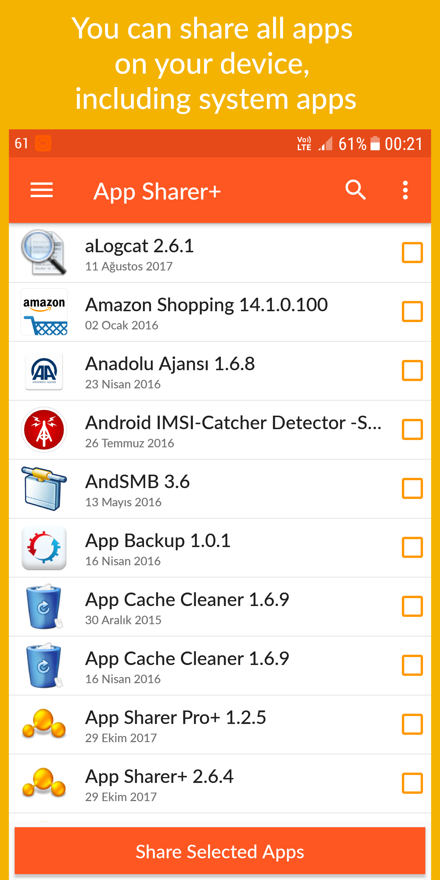 اسکرین شات 1 برنامه App Sharer+