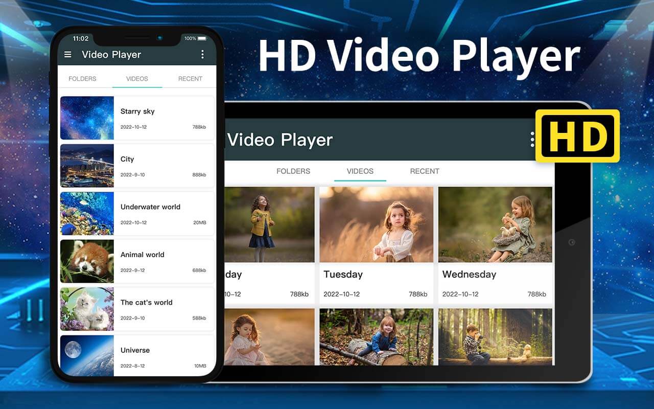 اسکرین شات 3 برنامه Video Player for Android