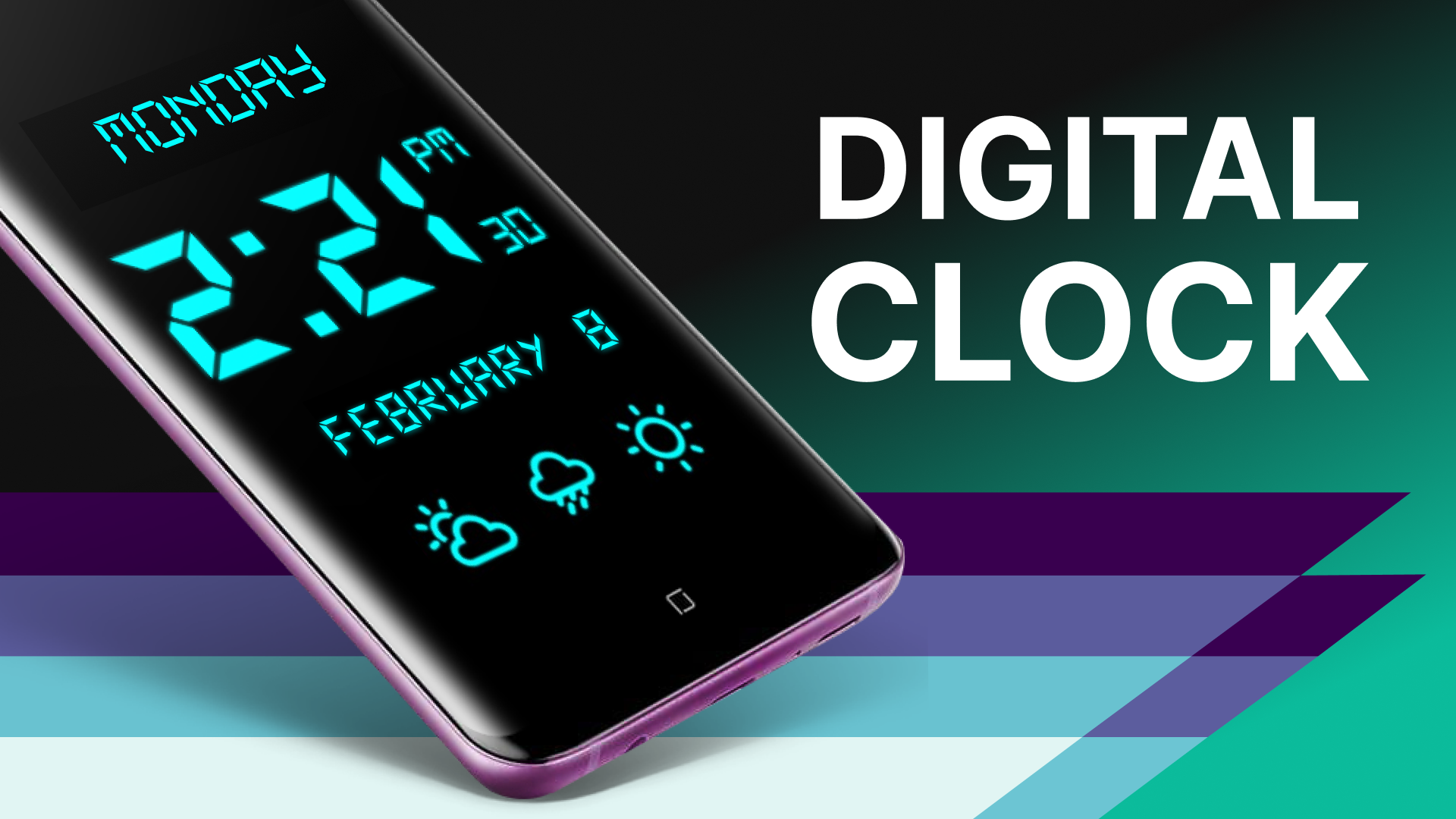 اسکرین شات 1 برنامه SmartClock - LED Digital Clock