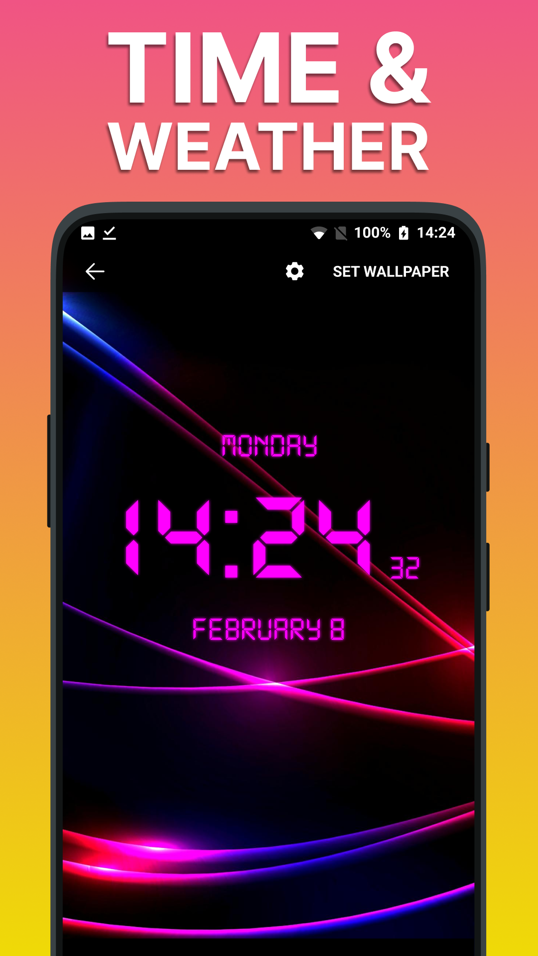 اسکرین شات 2 برنامه SmartClock - LED Digital Clock