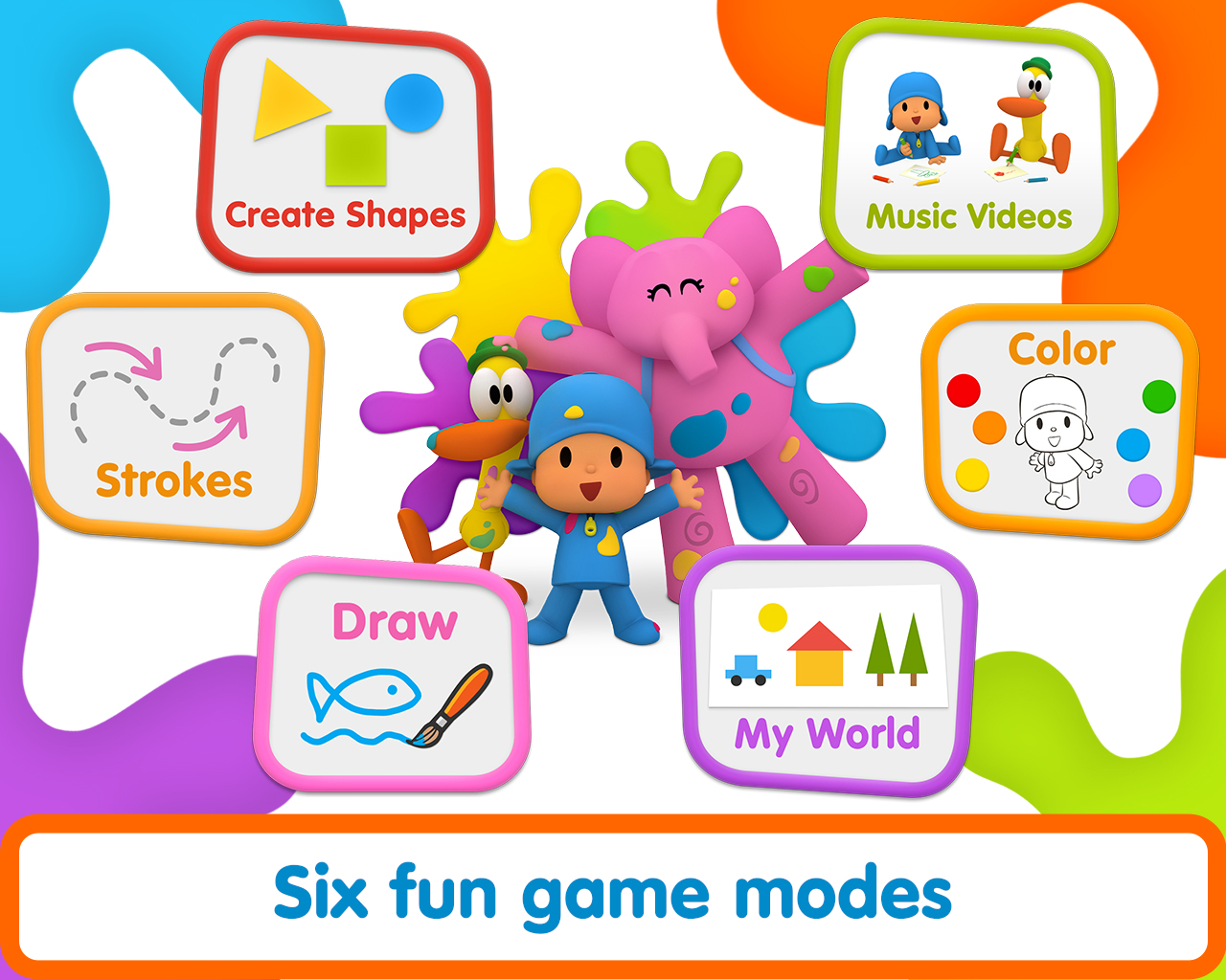 اسکرین شات 1 بازی Pocoyo Colors:  Fun drawings!
