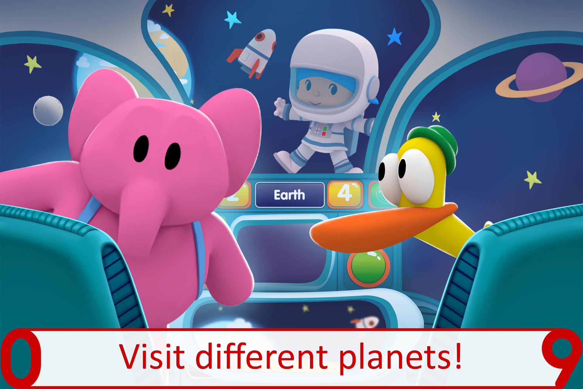 اسکرین شات 3 بازی Pocoyo 1,2,3 Space Adventure